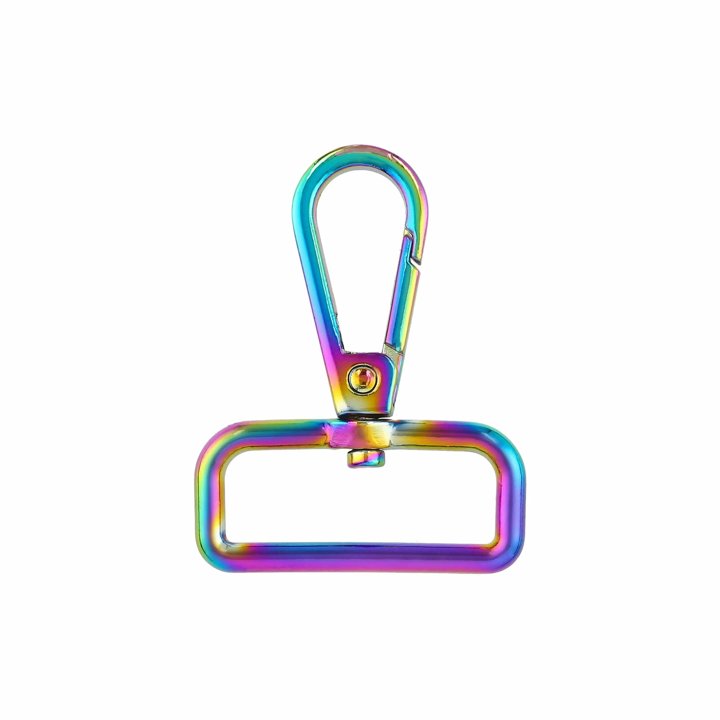 1 1/4" Iridescent Rainbow, Lever Swivel Snap, Zinc Alloy, #P-4142-114-IR