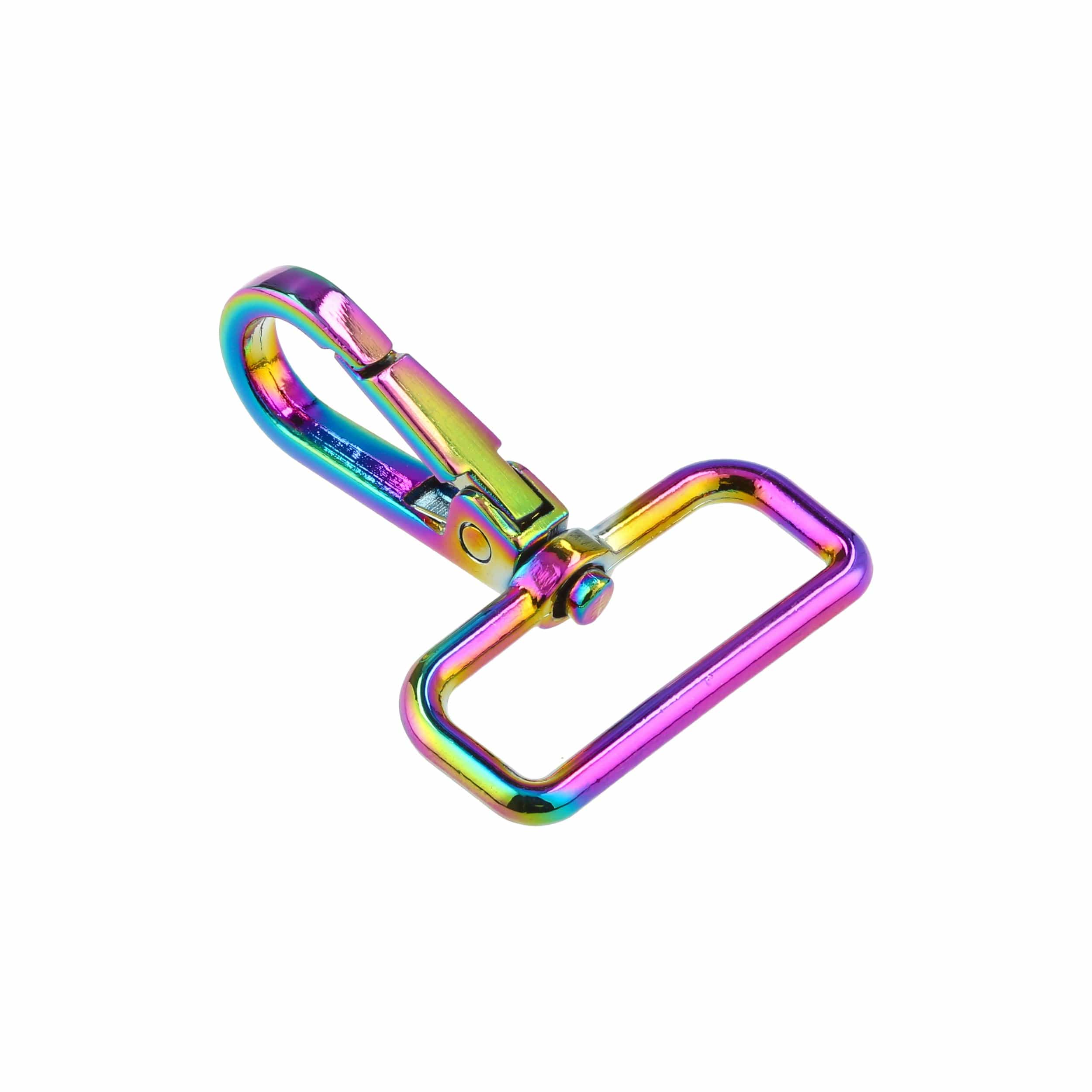 1 1/4" Iridescent Rainbow, Lever Swivel Snap, Zinc Alloy, #P-4142-114-IR