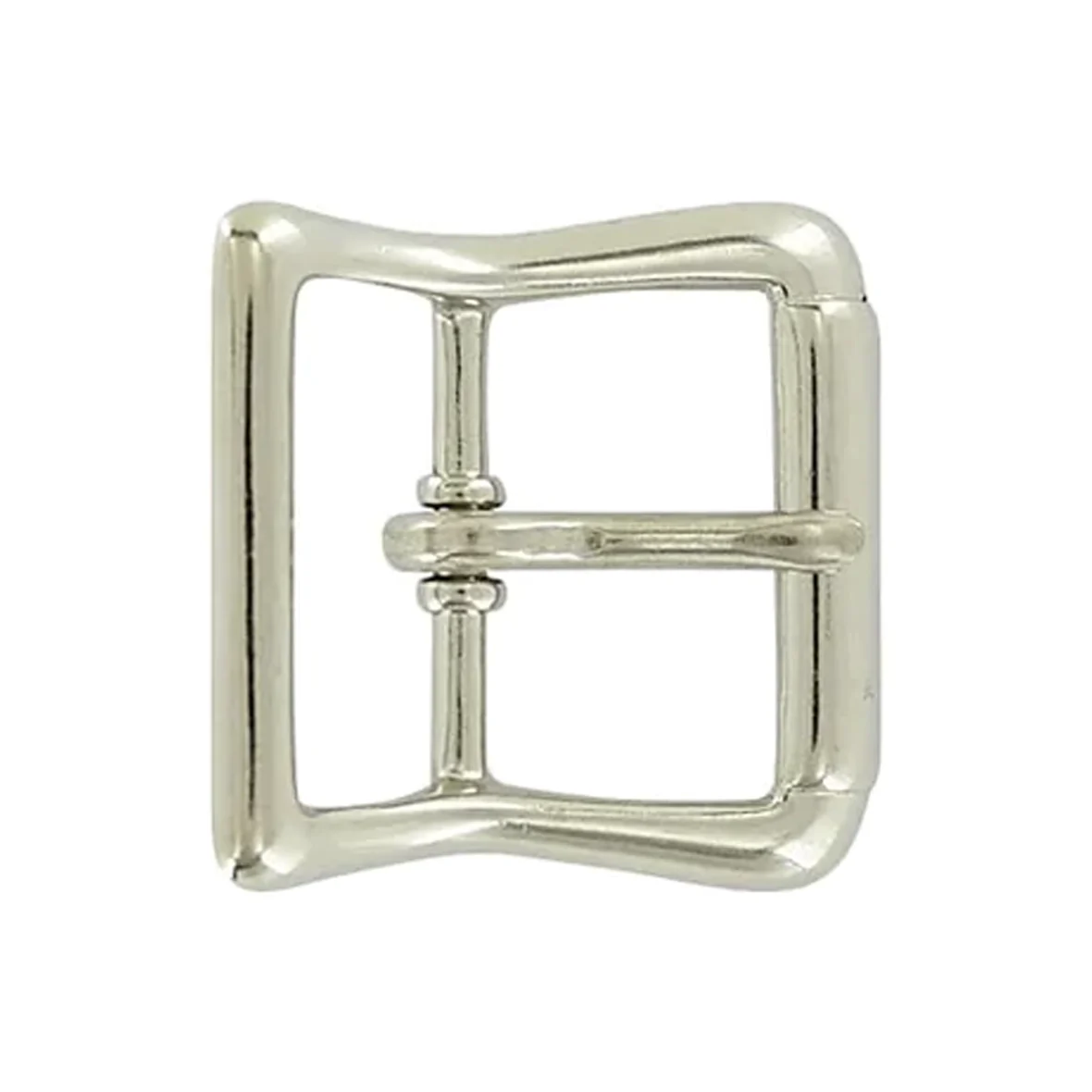 1 1/4" Nickel, Imitation Roller Center Bar Buckle, Zinc Alloy, #C-54-1-1-4-NP