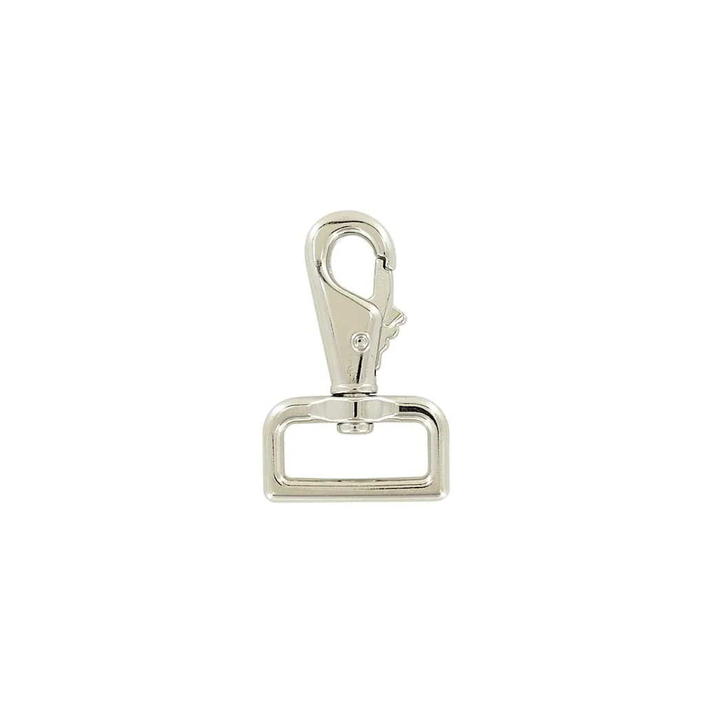 1 1/4" Nickel, Lever Swivel Snap Hook, Zinc Alloy, #P-2107-NP