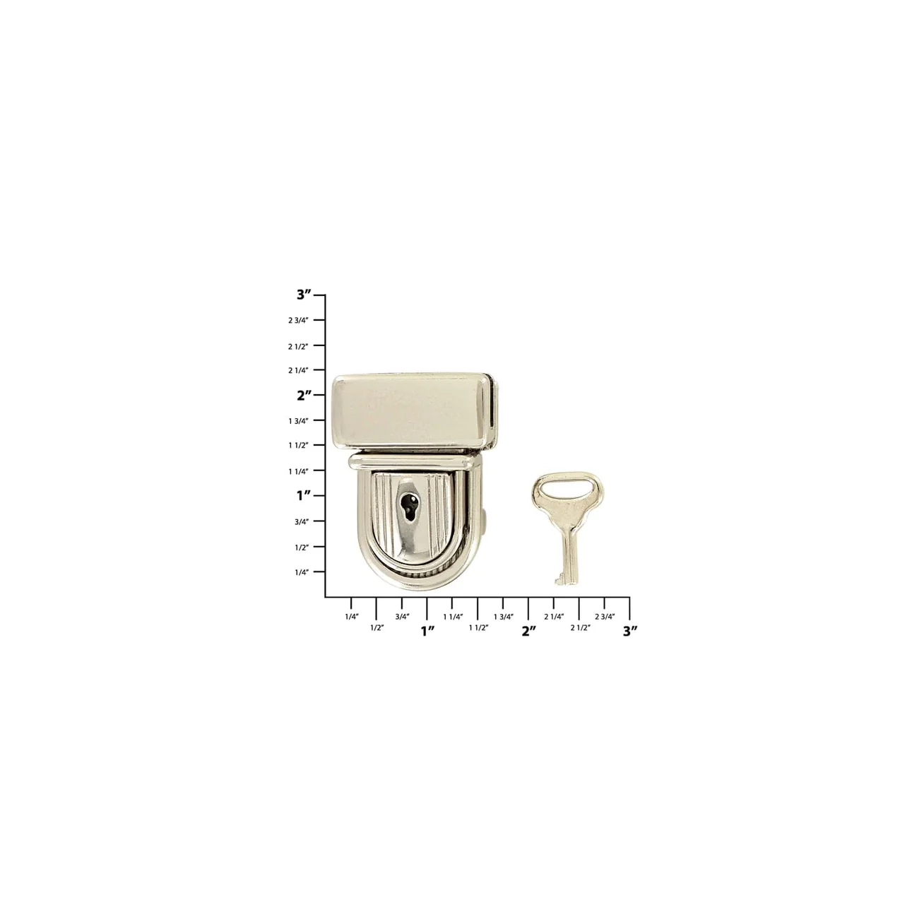 1 1/4" Nickel, Tuck Lock, Zinc Alloy, #L-2136-NIC