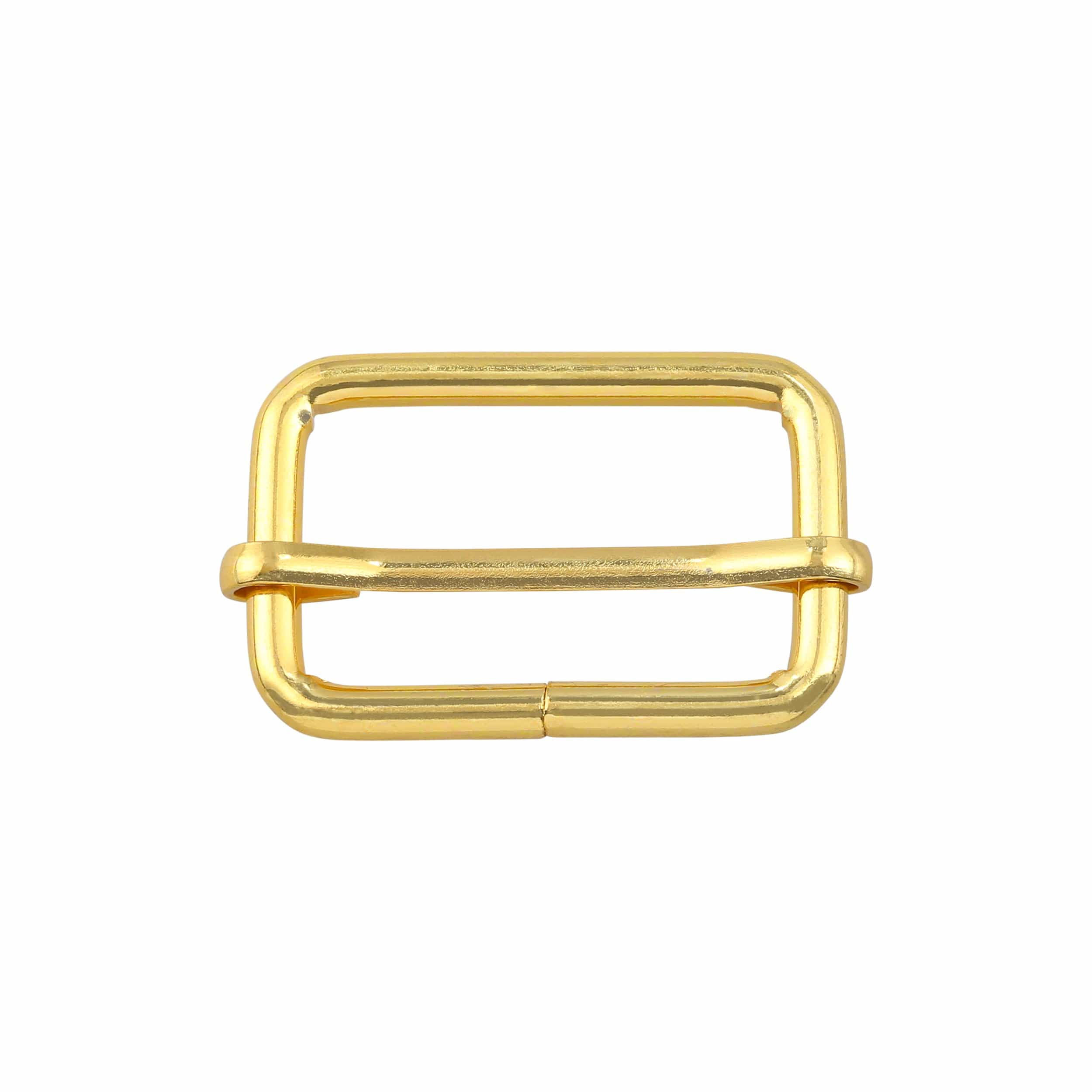 1 1/4" Shiny Gold, Adjustable Strap Slide, Steel, #C-1661-GOLD