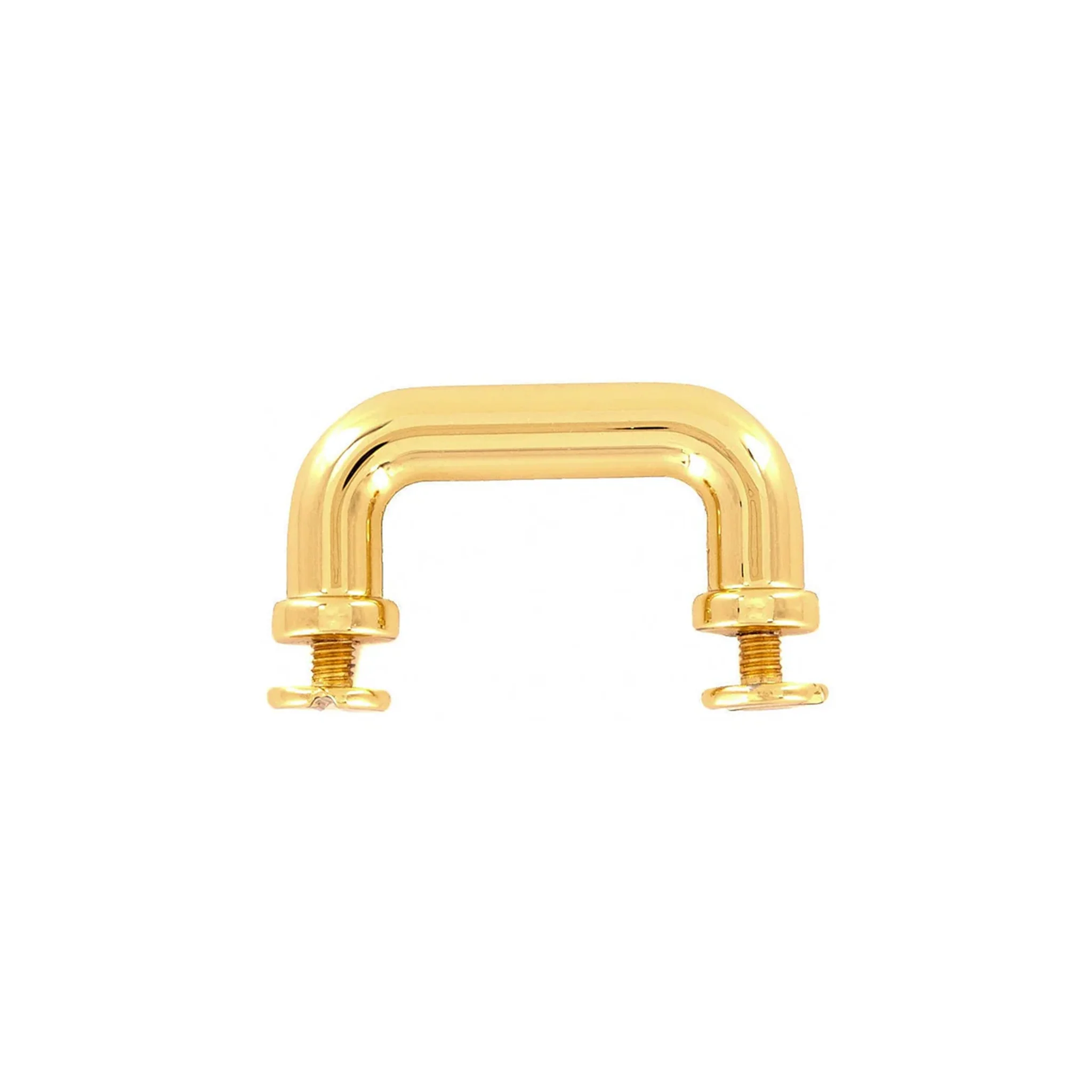 1 1/4" Shiny Gold, Handle Loop, Screw in Bottom, Zinc Alloy, #L-3408-GOLD