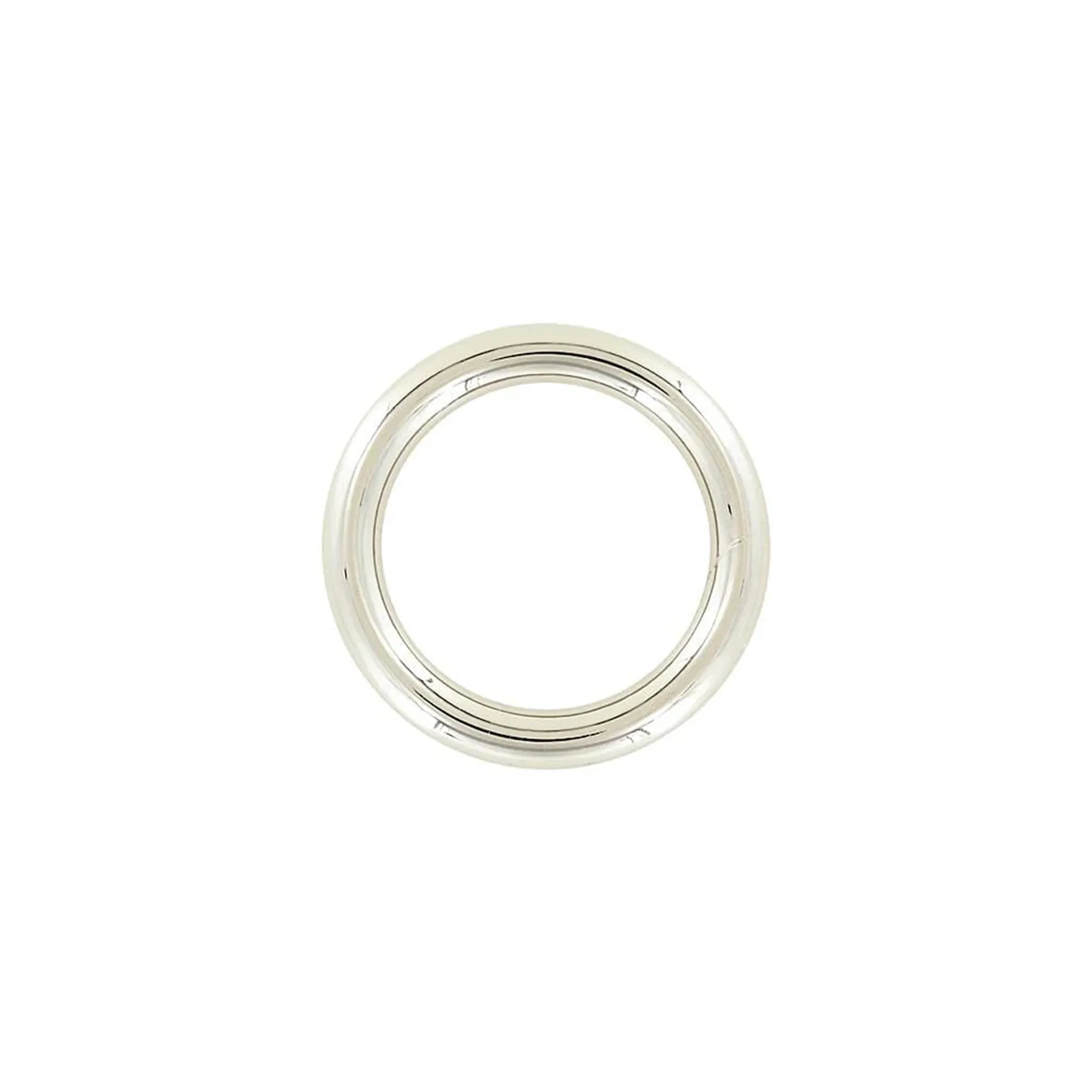 1 1/4" Shiny Nickel, Cast Round Ring, Zinc Alloy, #P-2826-NIC