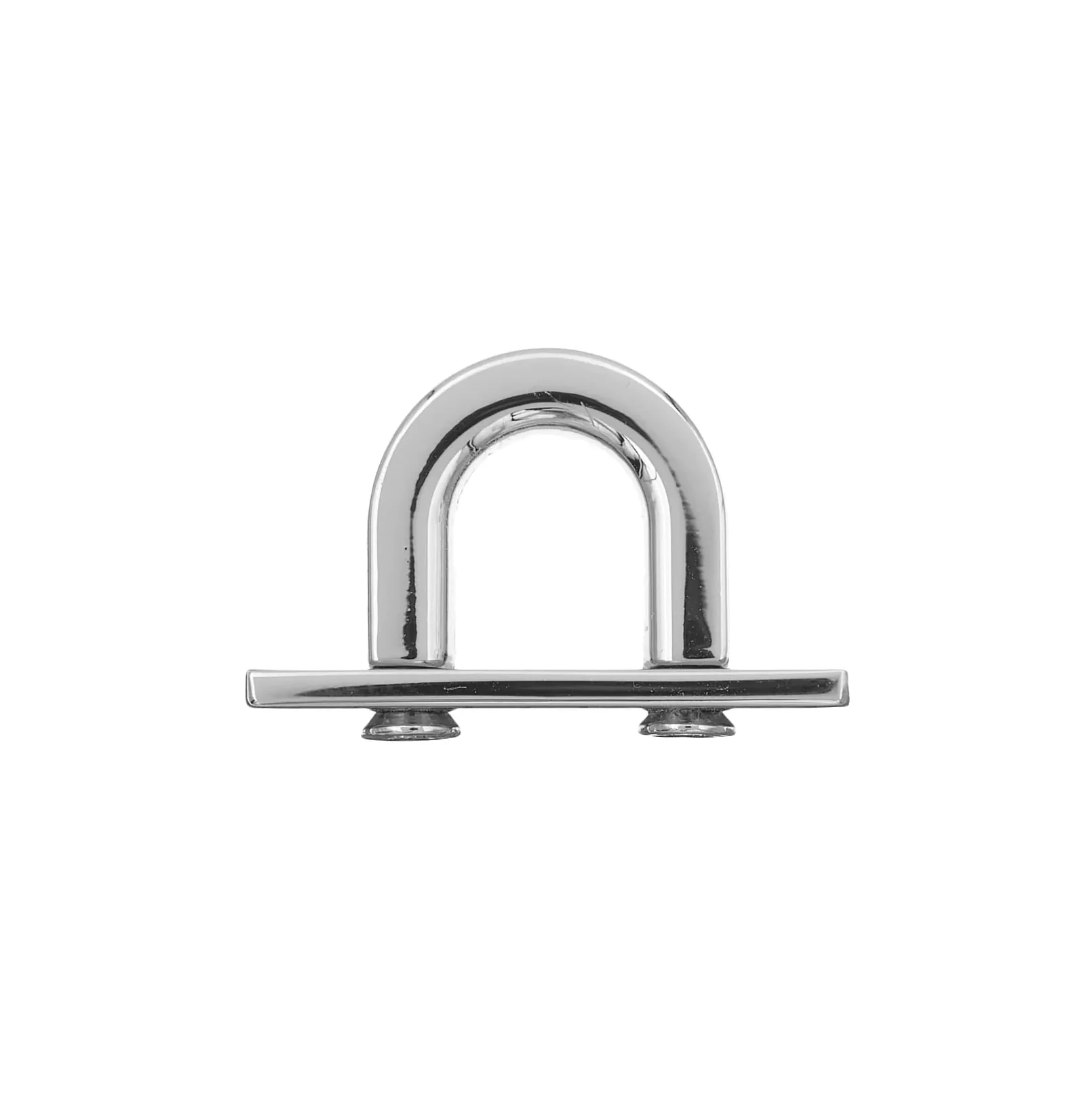 1 1/4" Shiny Nickel, Padlock Keeper, Handle Loop with Plate, Steel, #P-3004