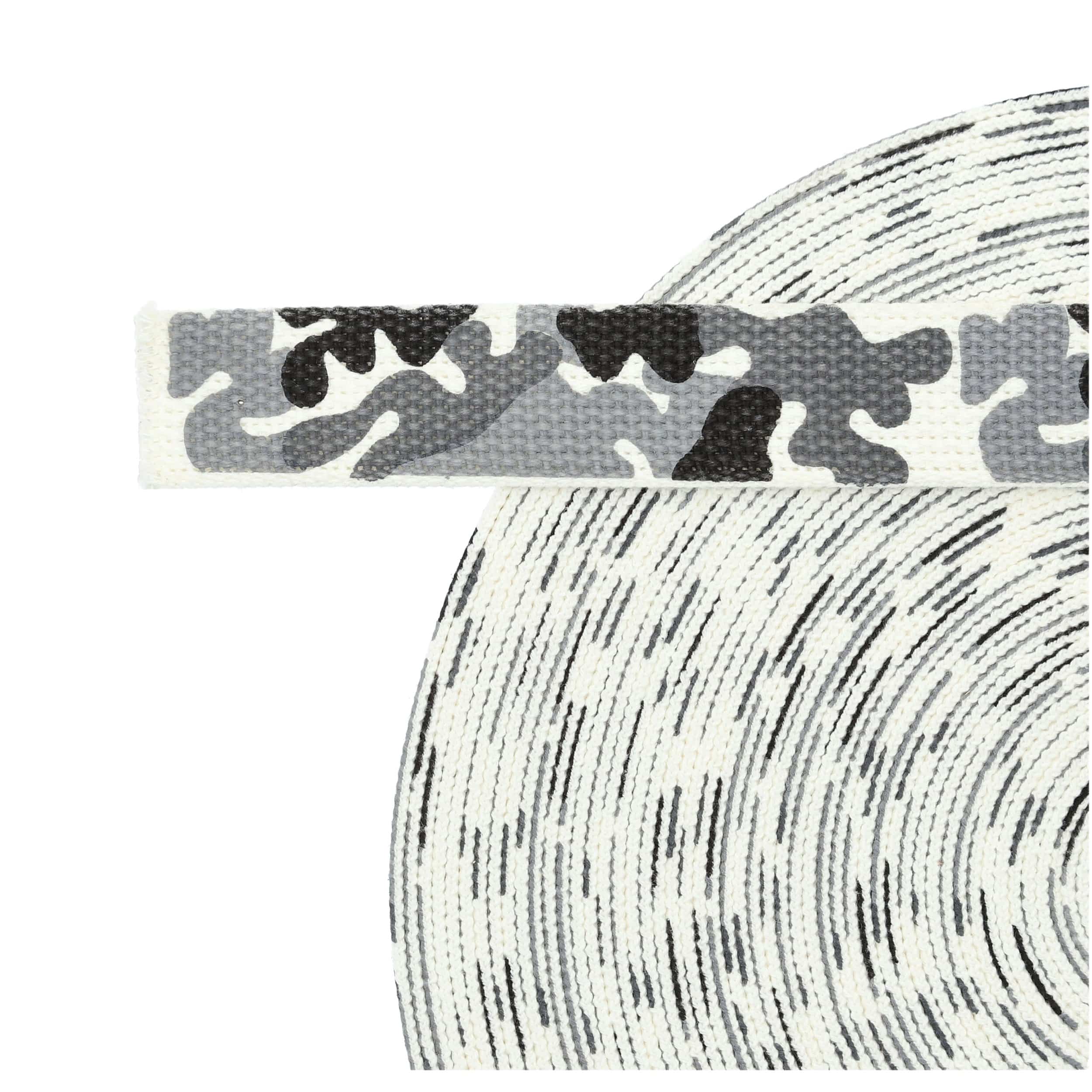 1 1/4" White Camouflage, Heavy Weight, Cotton, #COT-1-1-4-WHT