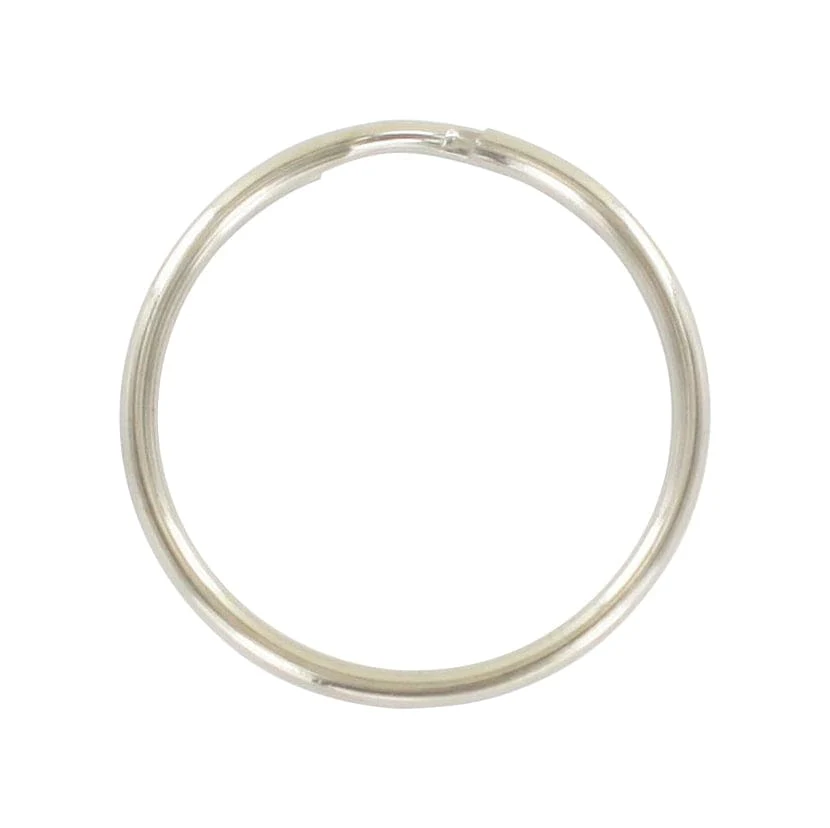1 1/8" Nickel, Split Key Ring, Steel, #L-199-1-1-8N