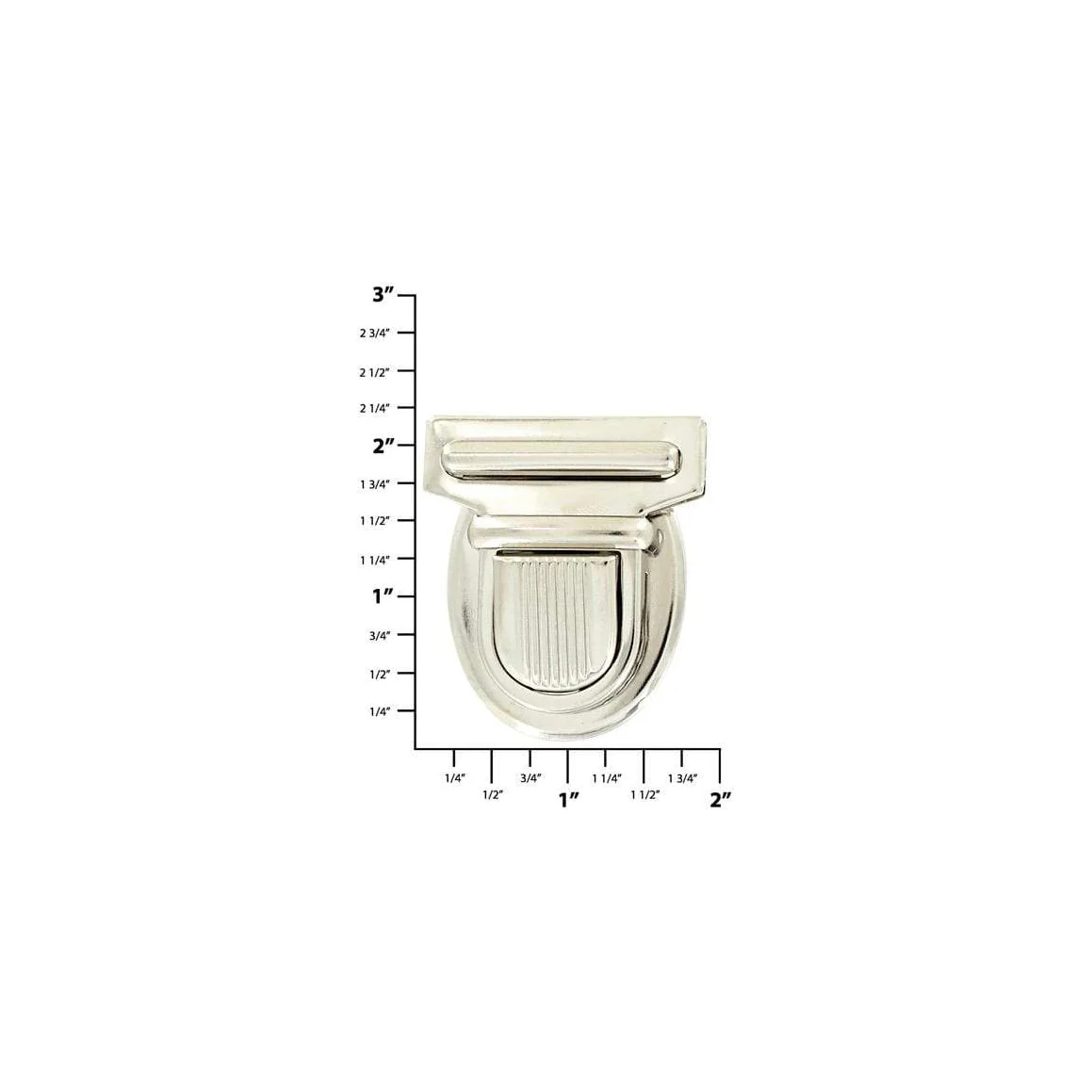 1 11/16" Nickel, Tuck Catch, Steel, #L-1184-NP