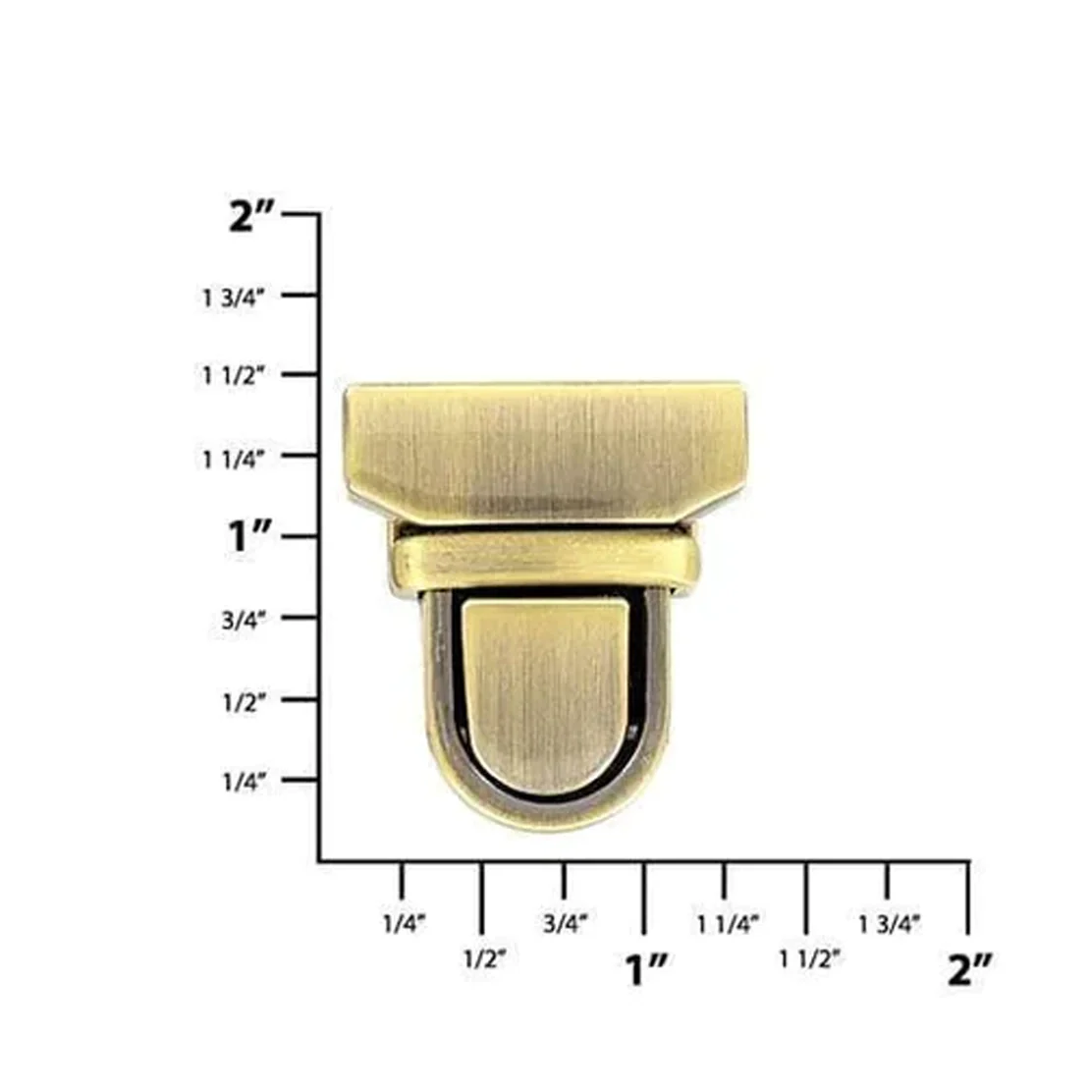 1 3/16" Antique Brass, Tuck Catch, Zinc Alloy, #L-3729-ANTB