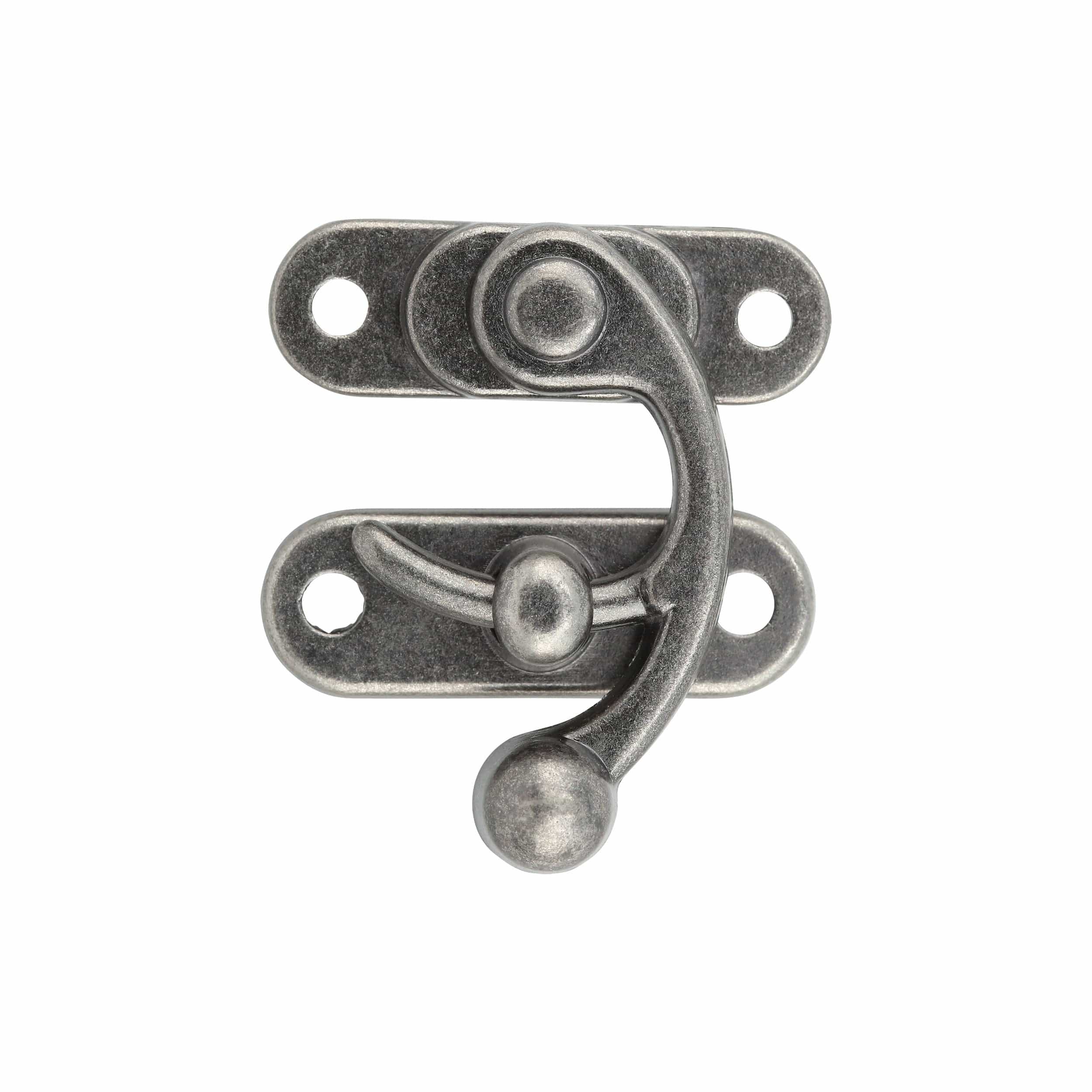 1 3/16" Antique Nickel, Swing Lock Clasp, Zinc Alloy, #P-2434-ANTN