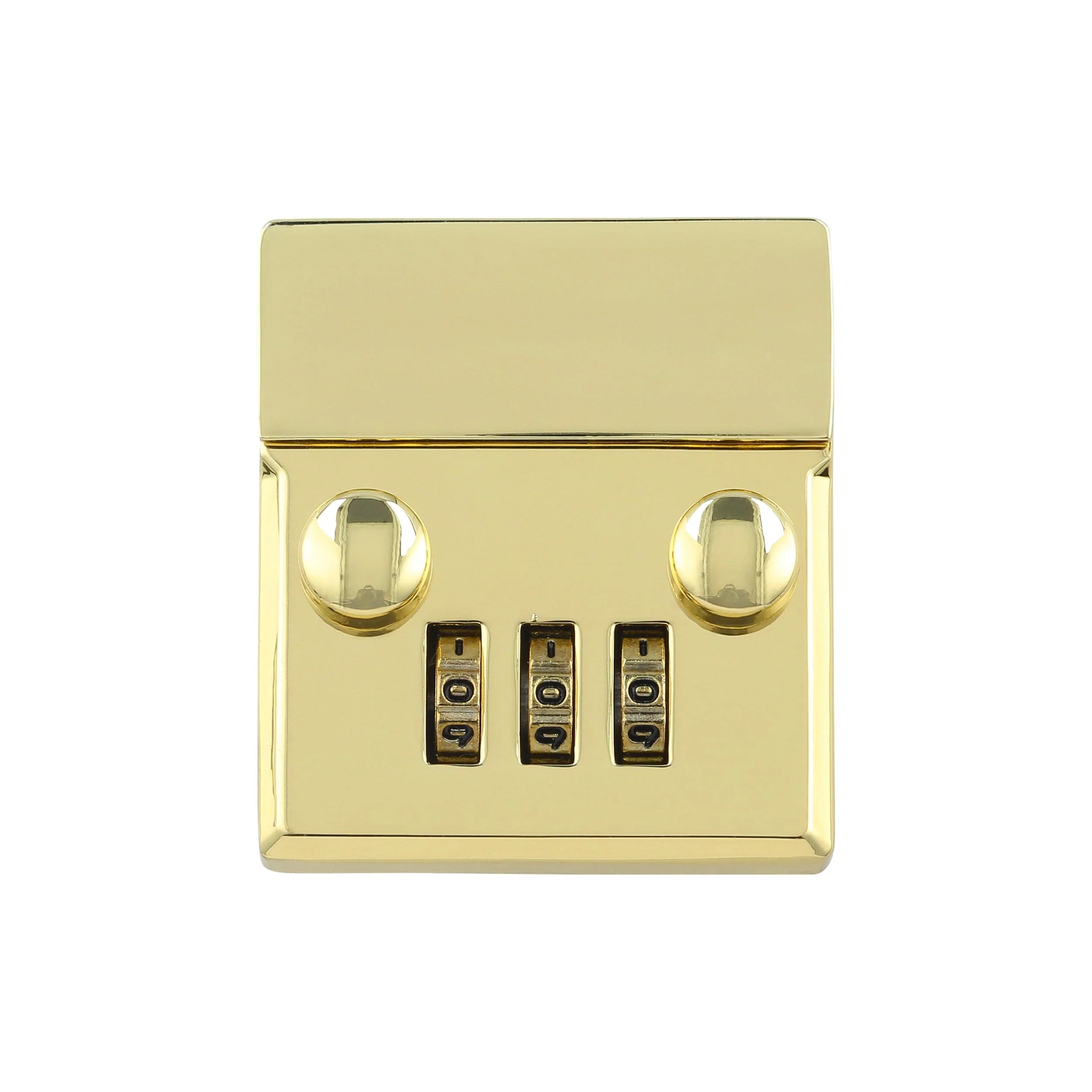 1 3/4" Shiny Brass, Combination Lock, Zinc Alloy, #L-3617