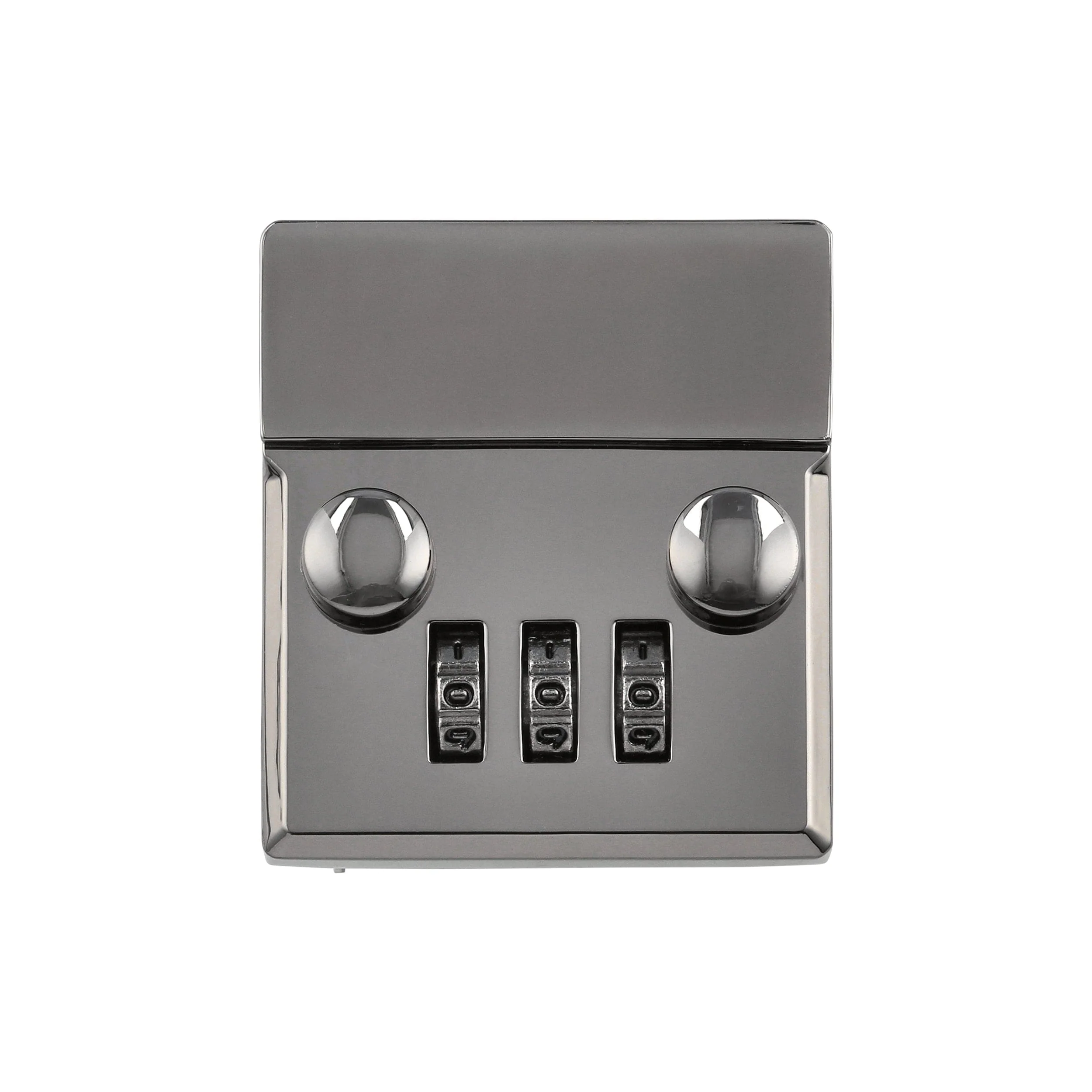 1 3/4" Shiny Gunmetal, Combination Lock, Zinc Alloy, #L-3617-GUNM