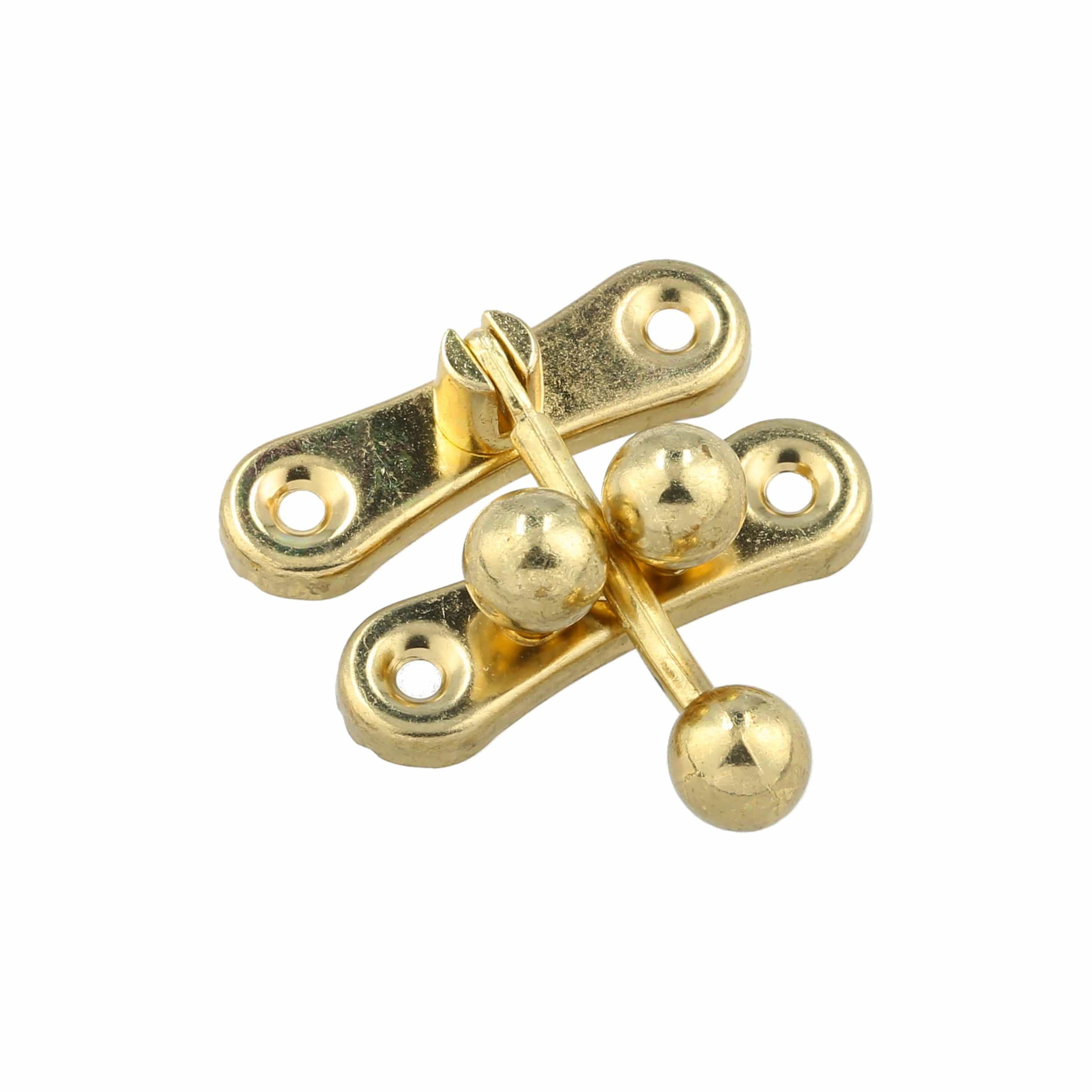 1 5/8" Brass, Swing Lock Clasp 3-Ball, Zinc Alloy, #P-2436