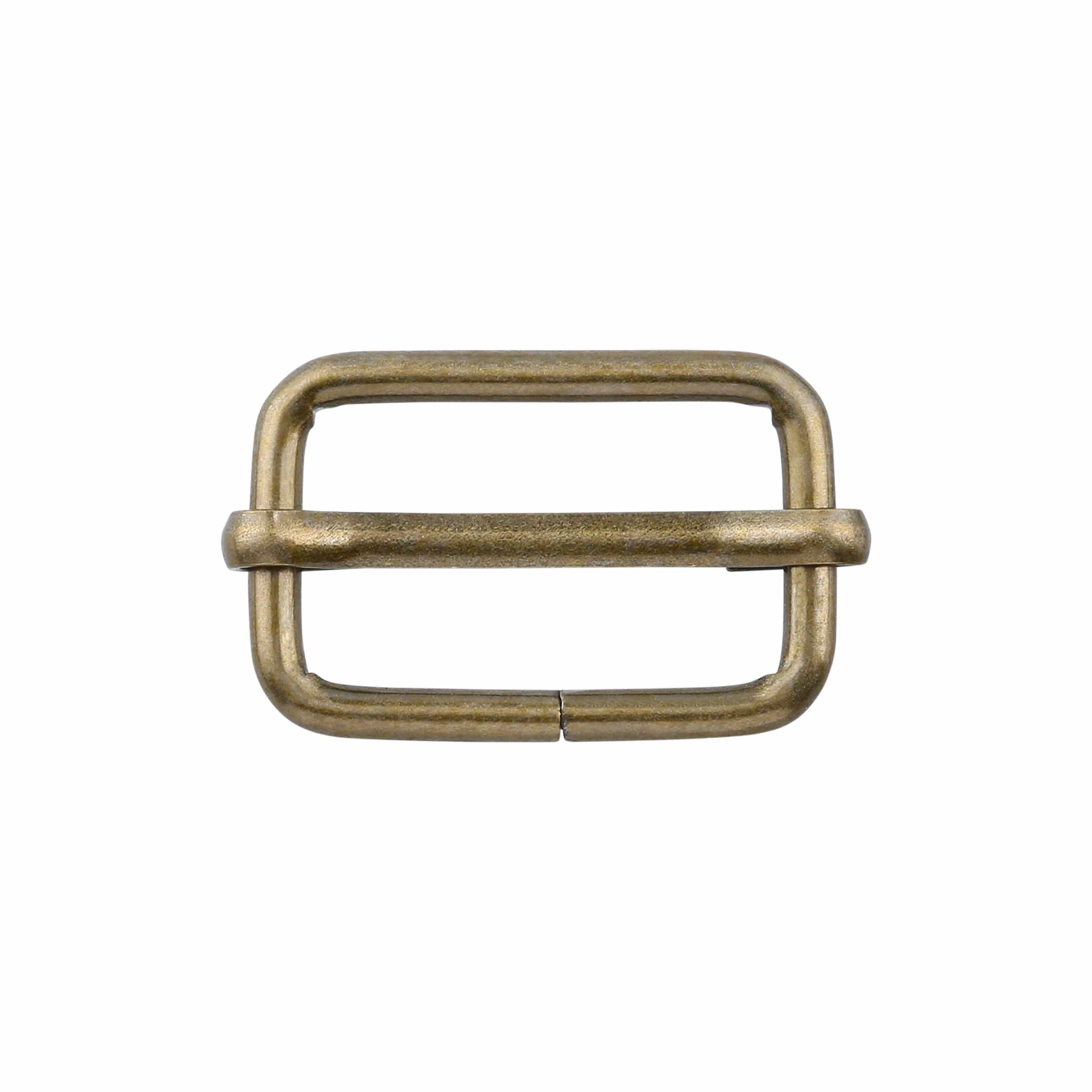 1" Antique Brass, Adjustable Strap Slide, Steel, #C-1112-ANTB