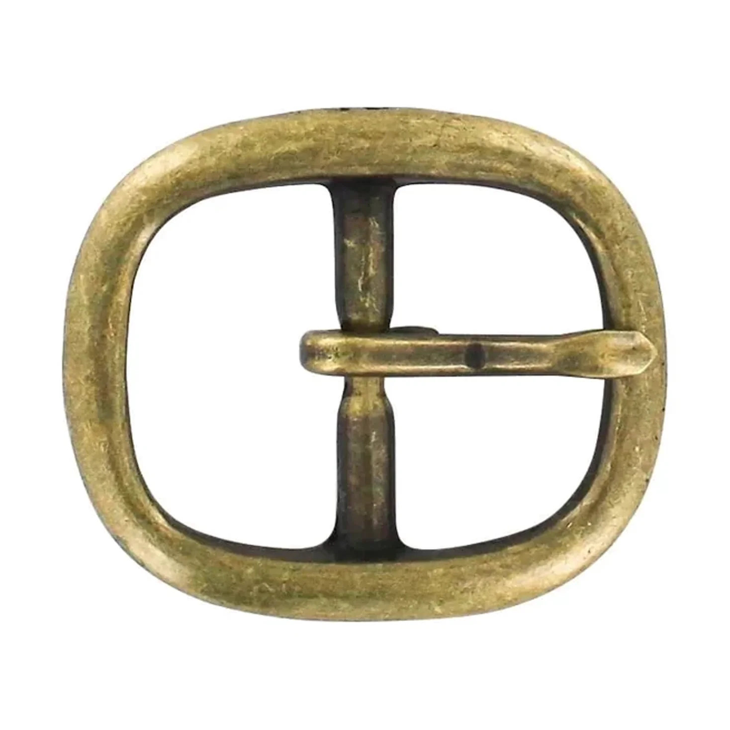 1" Antique Brass, Center Bar Buckle, Solid Brass, #C-1336-ANTB