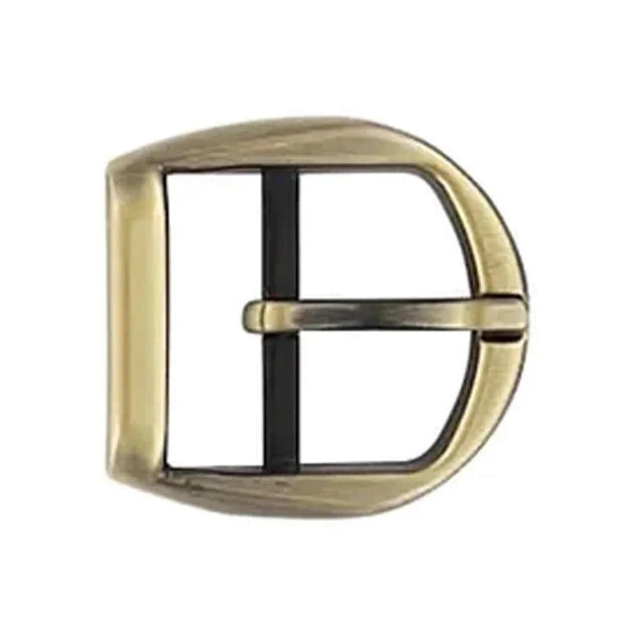 1" Antique Brass, D Shaped Center Bar Buckle, Zinc Alloy, #C-1549-ANTB