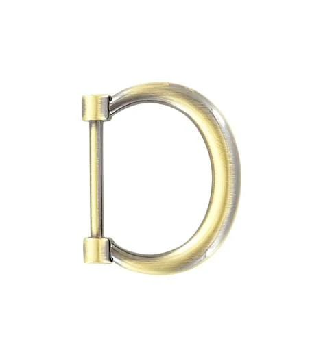 1" Antique Brass, Decorative Dee Ring, Zinc Alloy, #P-2634-ANTB