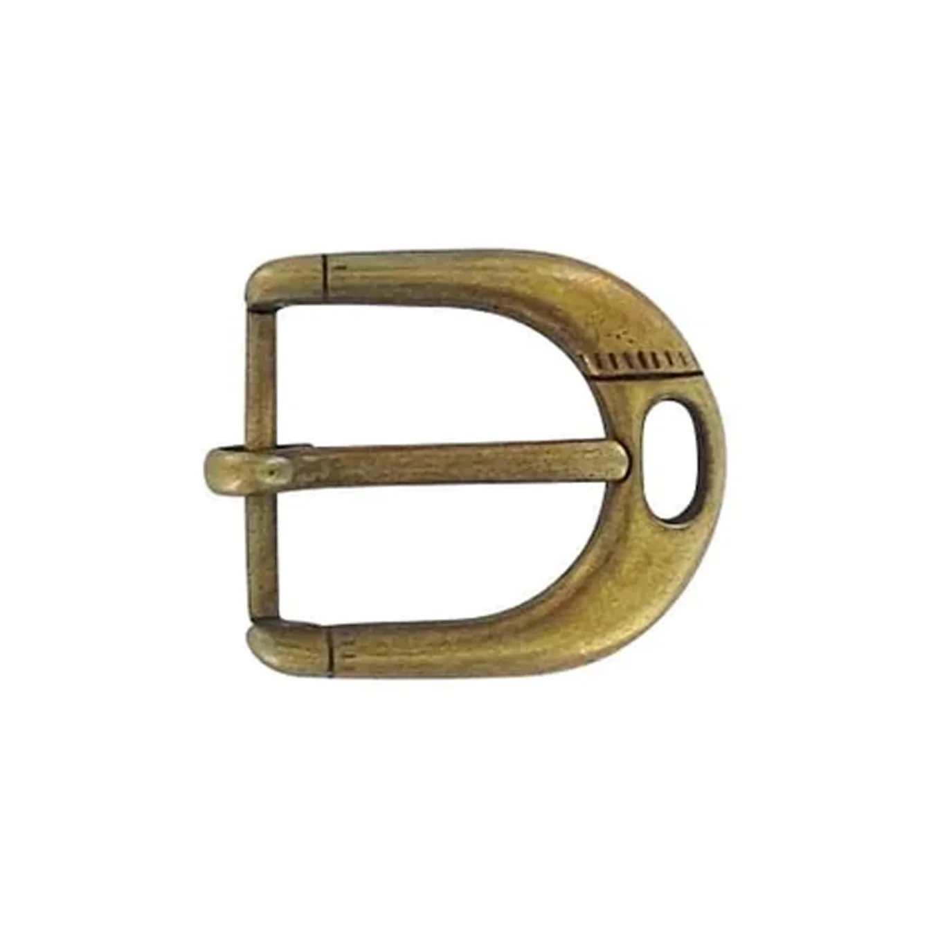 1" Antique Brass, Heel Bar Buckle, Zinc Alloy, #C-2060