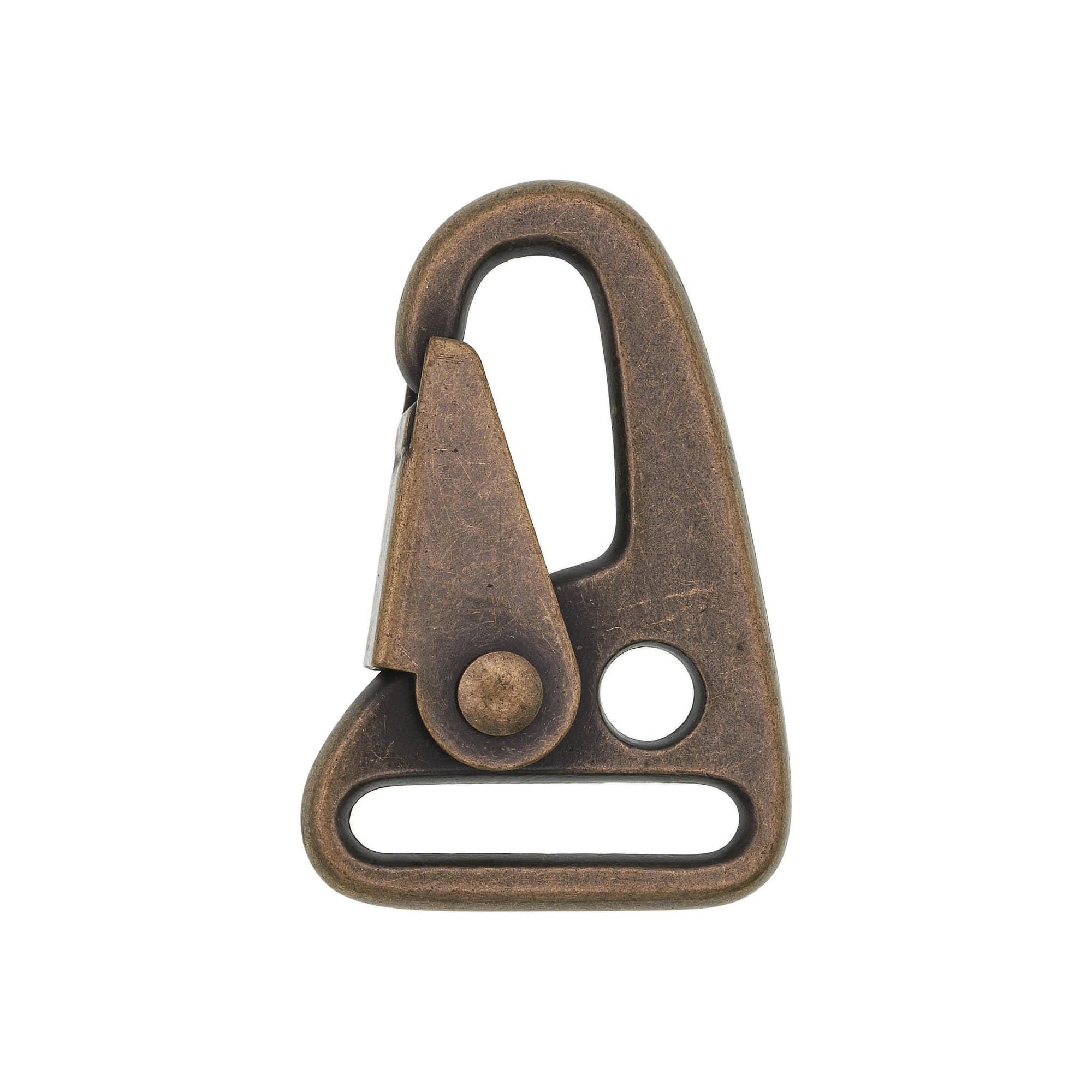 1" Antique Brass, Lever Snap Hook, Zinc, #P-2208-ANTB