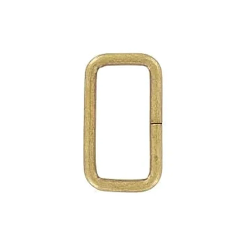 1" Antique Brass, Split Rectangular Ring, Steel, #C-25-1-ANTB