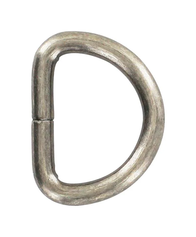 1" Antique Silver, Split D Ring, Steel, #P-2120-ANTS