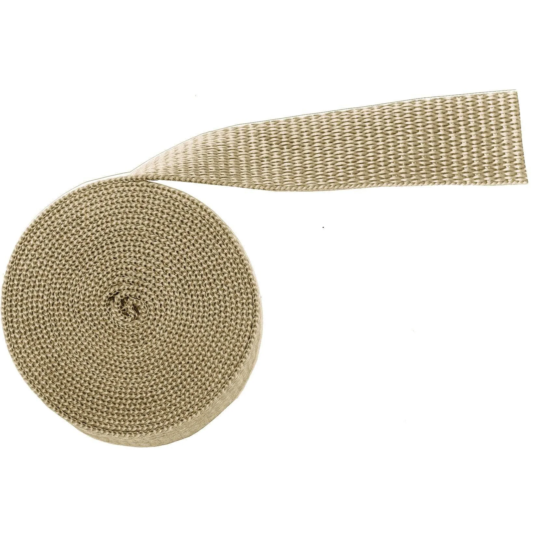 1" Beige, Webbing Medium Weight, PolyPropylene, #12-1-BGE