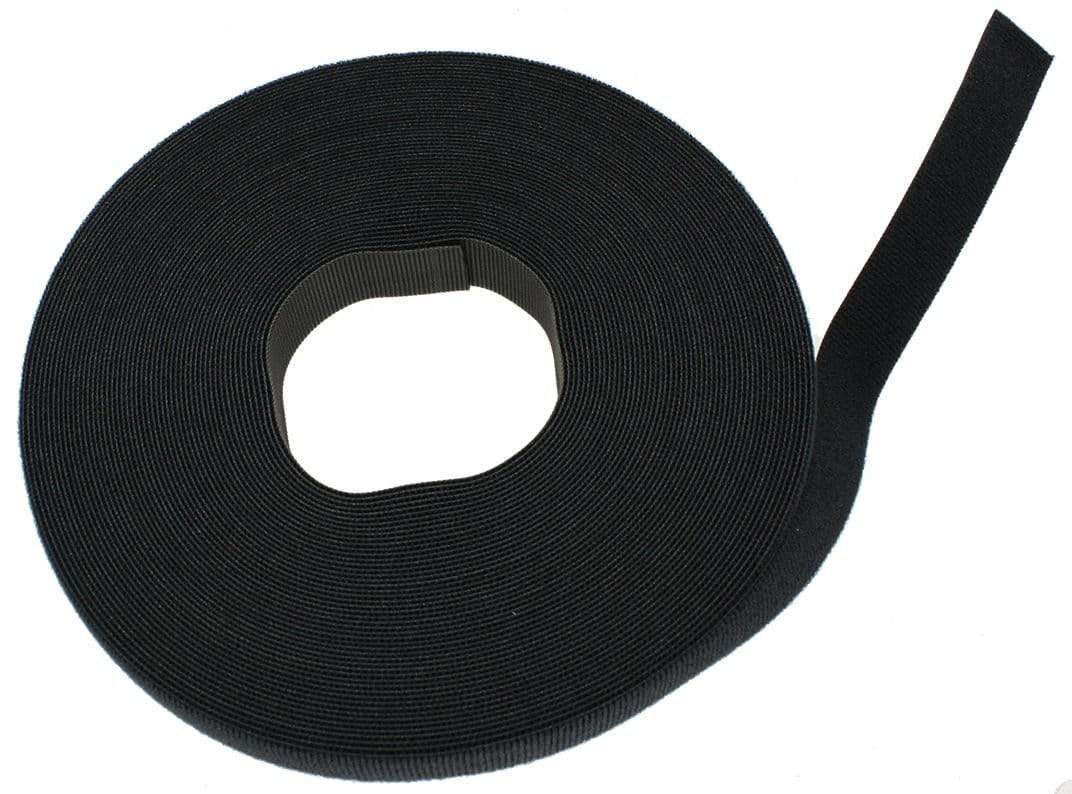 1" Black, Back To Back Hook & Loop, Nylon, #VEL-3
