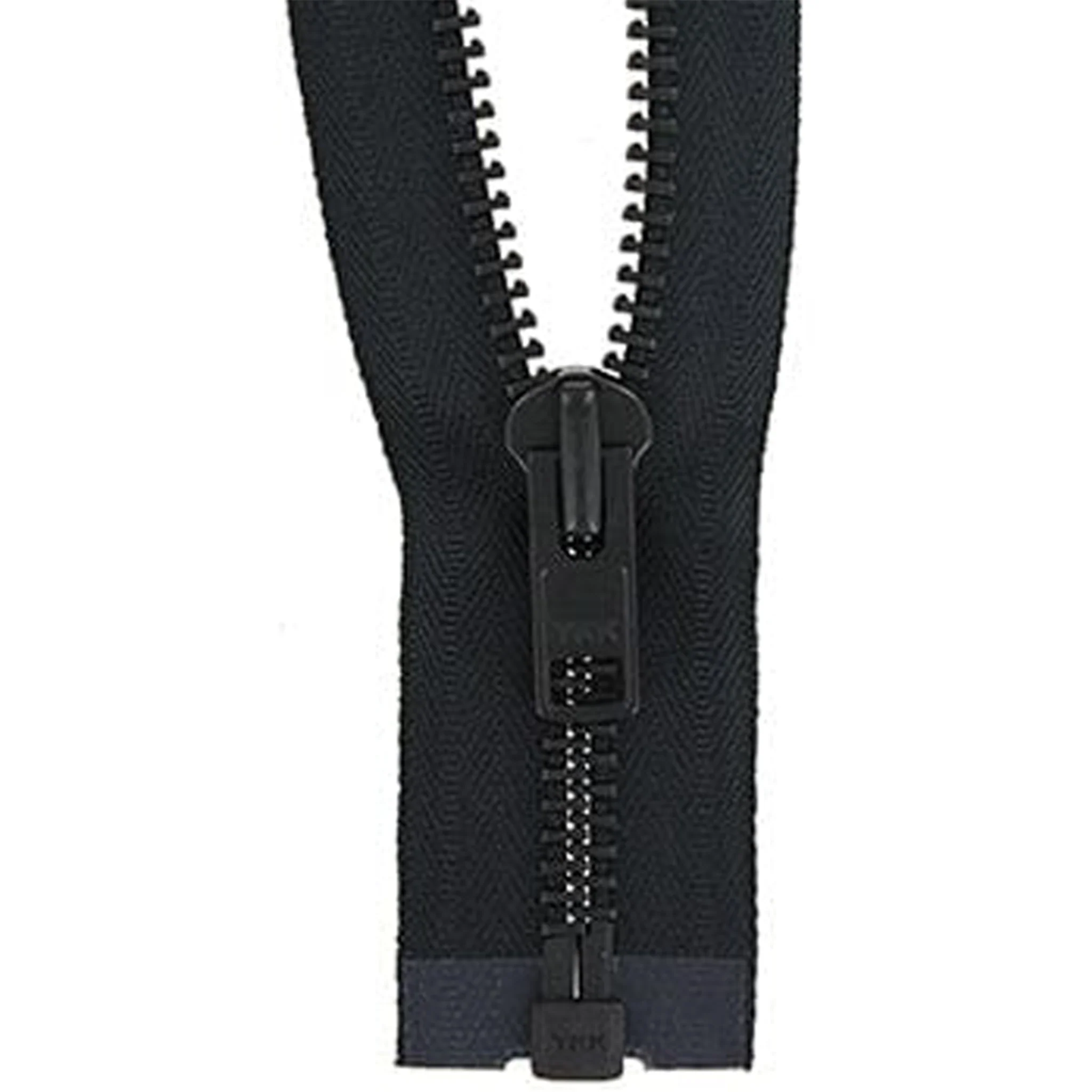 #10 Metal, Black, 36" Separating Bomber Jacket Zipper with Black Oxide Teeth, #9BJ-36-BLK-OX