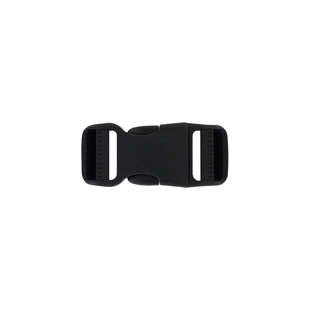 1" Black, Dual Adjustable Side Squeeze, Plastic, #C-1733