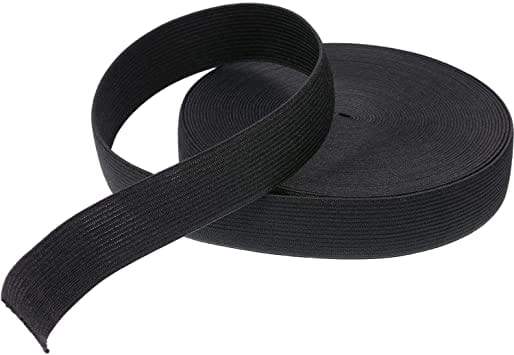 1" Black, Heavy Weight Elastic, Polyester, #EL-767-BLK