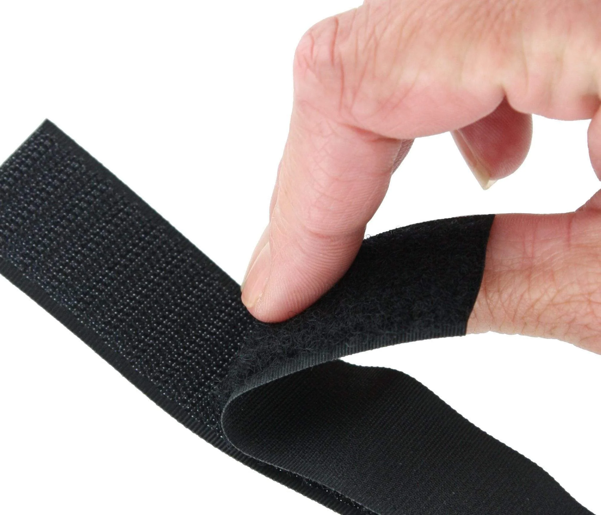 1" Black, Hook and Loop Sew-on, #VEL-1-BLK-1