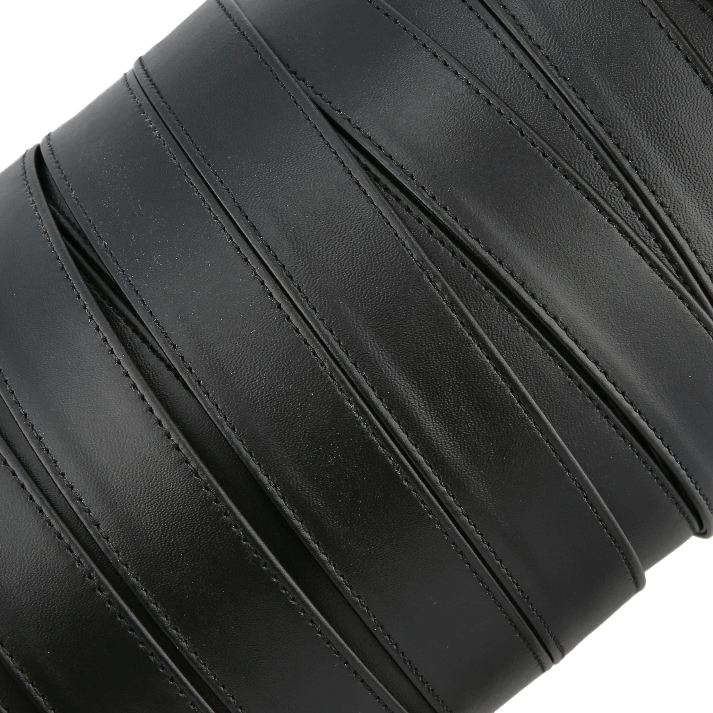 1" Black, Leather Strapping, Leather, #CALF-1-BLK