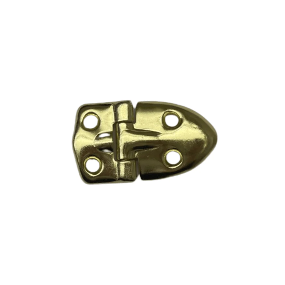 1" Brass, Concave Stop Hinge, Zinc Alloy, #D-64-BPC
