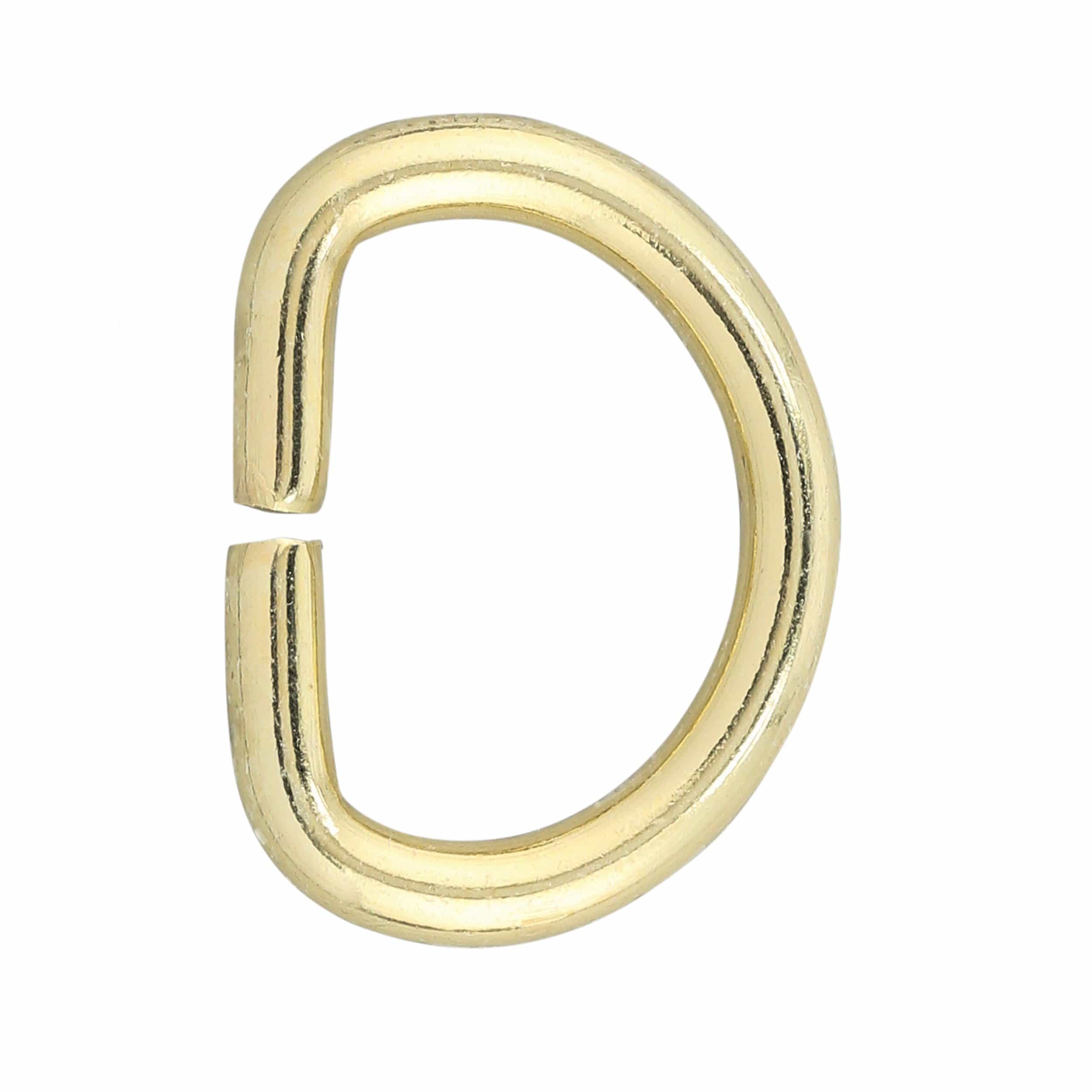 1" Brass, Split D ring, Solid Brass, #D-411-SB