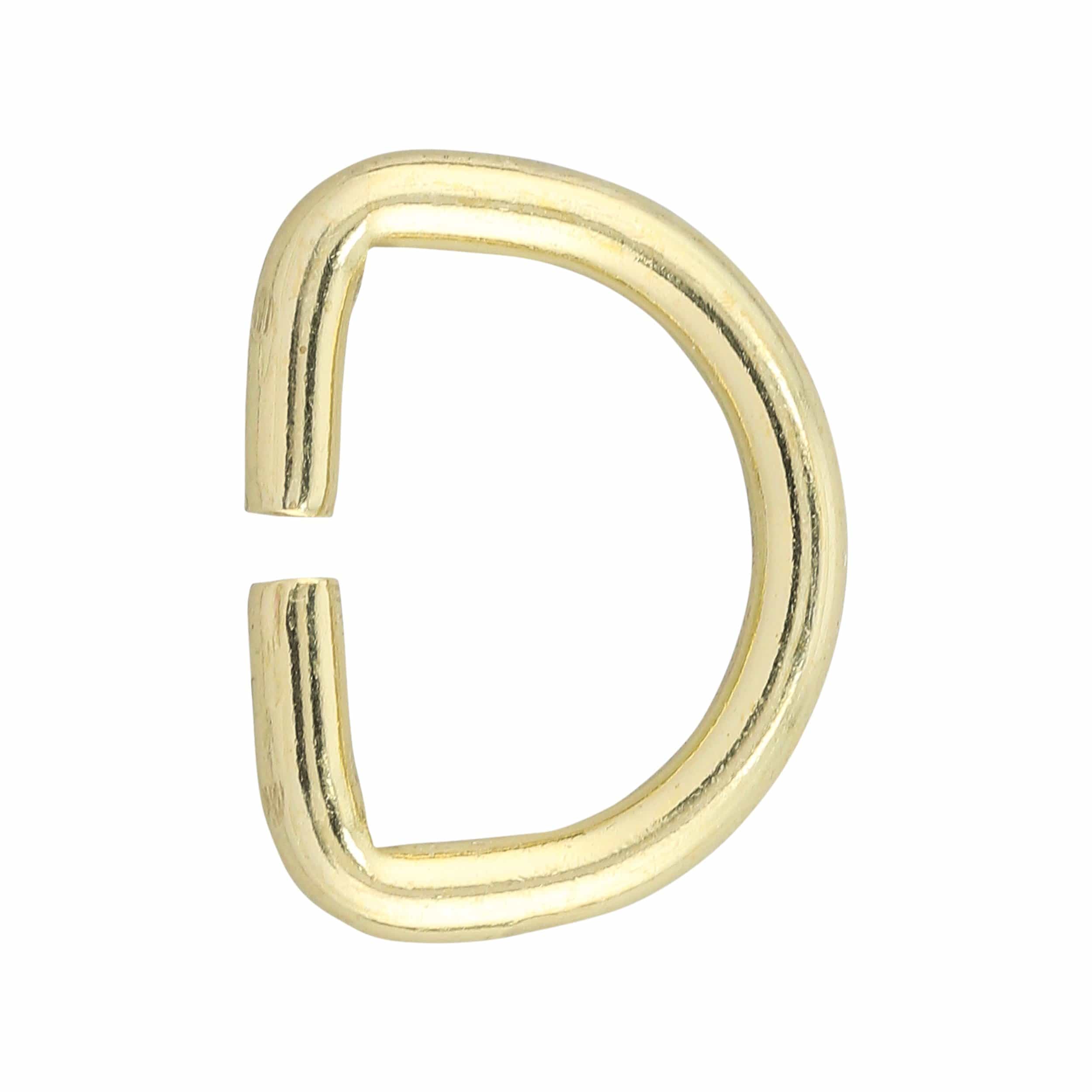 1" Brass, Split D ring, Solid Brass, #D-412-SB