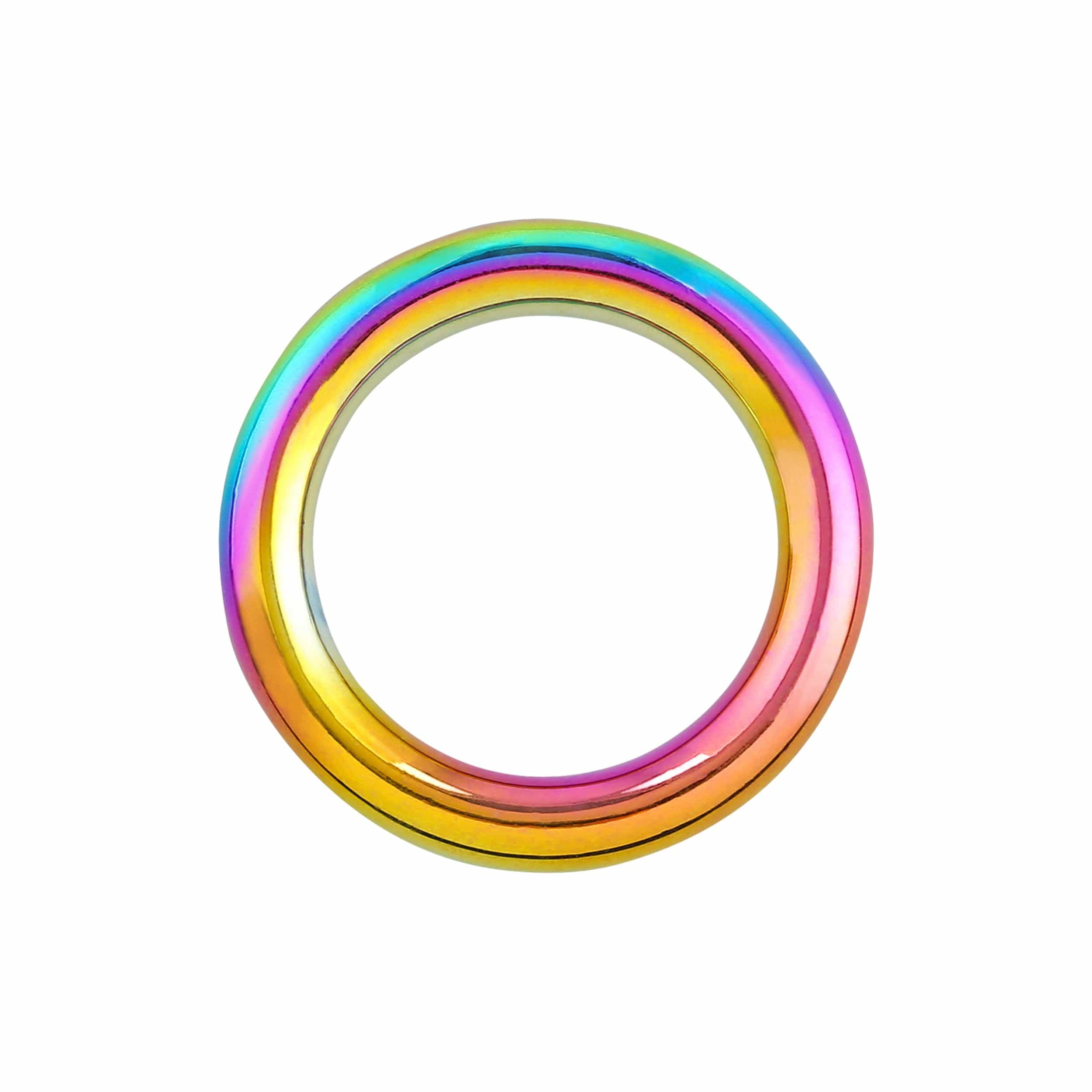 1" Iridescent Rainbow, Solid O-Ring, Zinc Alloy, #D-422-25-IR