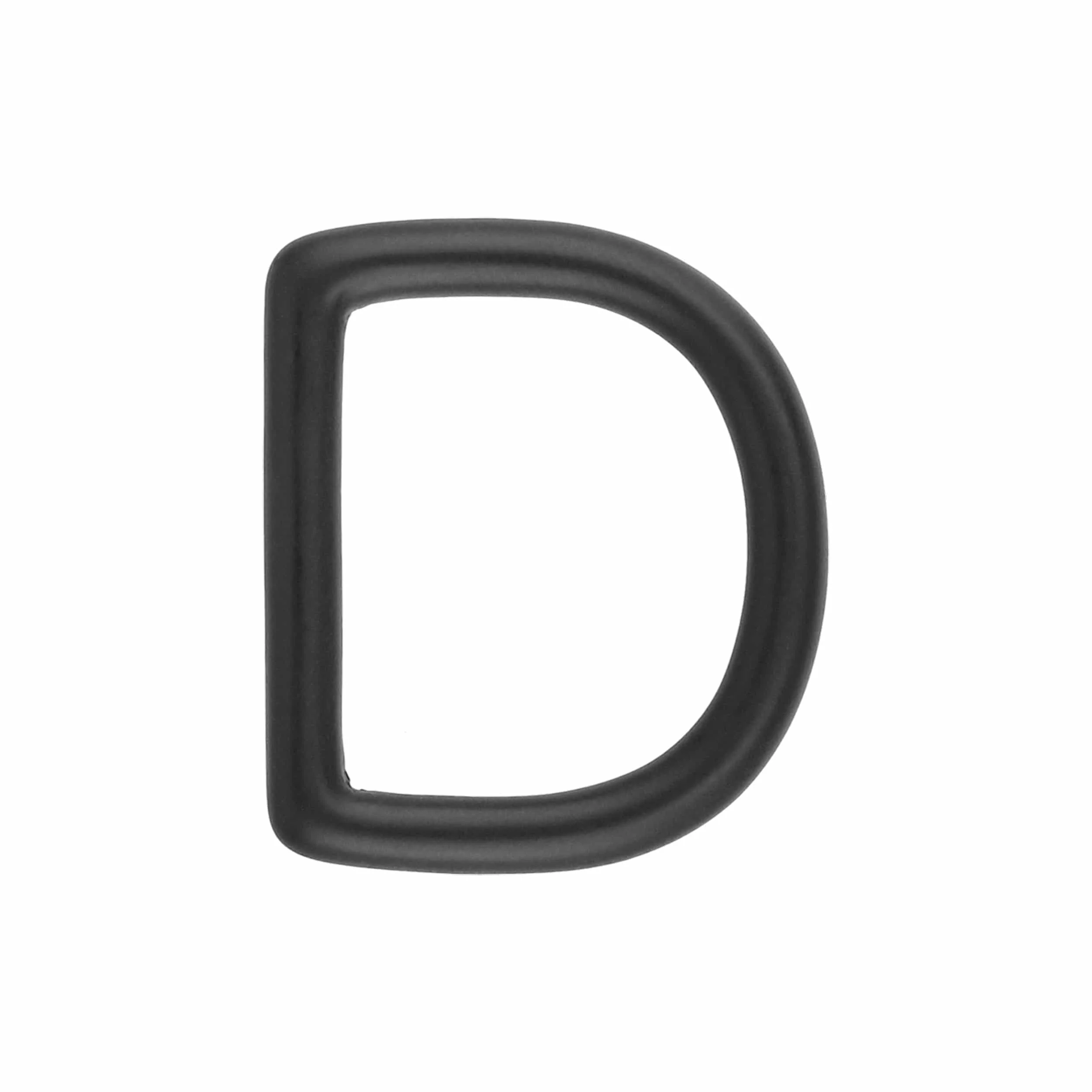 1" Matte Black, Solid D Ring, Solid Brass, #P-1338-BLK
