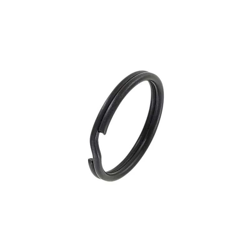 1" Matte Black, Split Key Ring, Steel, #L-199-1BLK