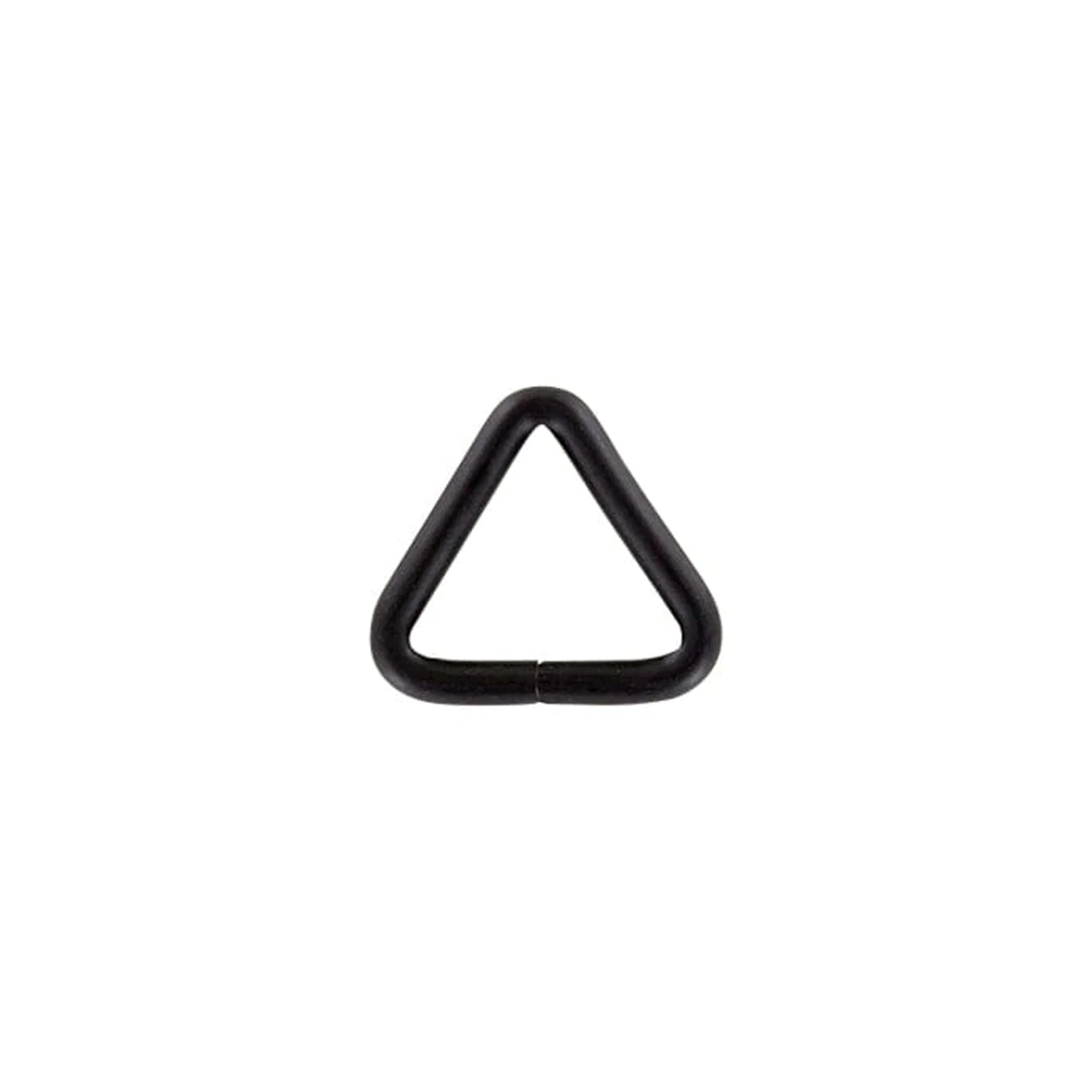 1" Matte Black, Welded Triangle Ring, Steel, #P-2375-BLK