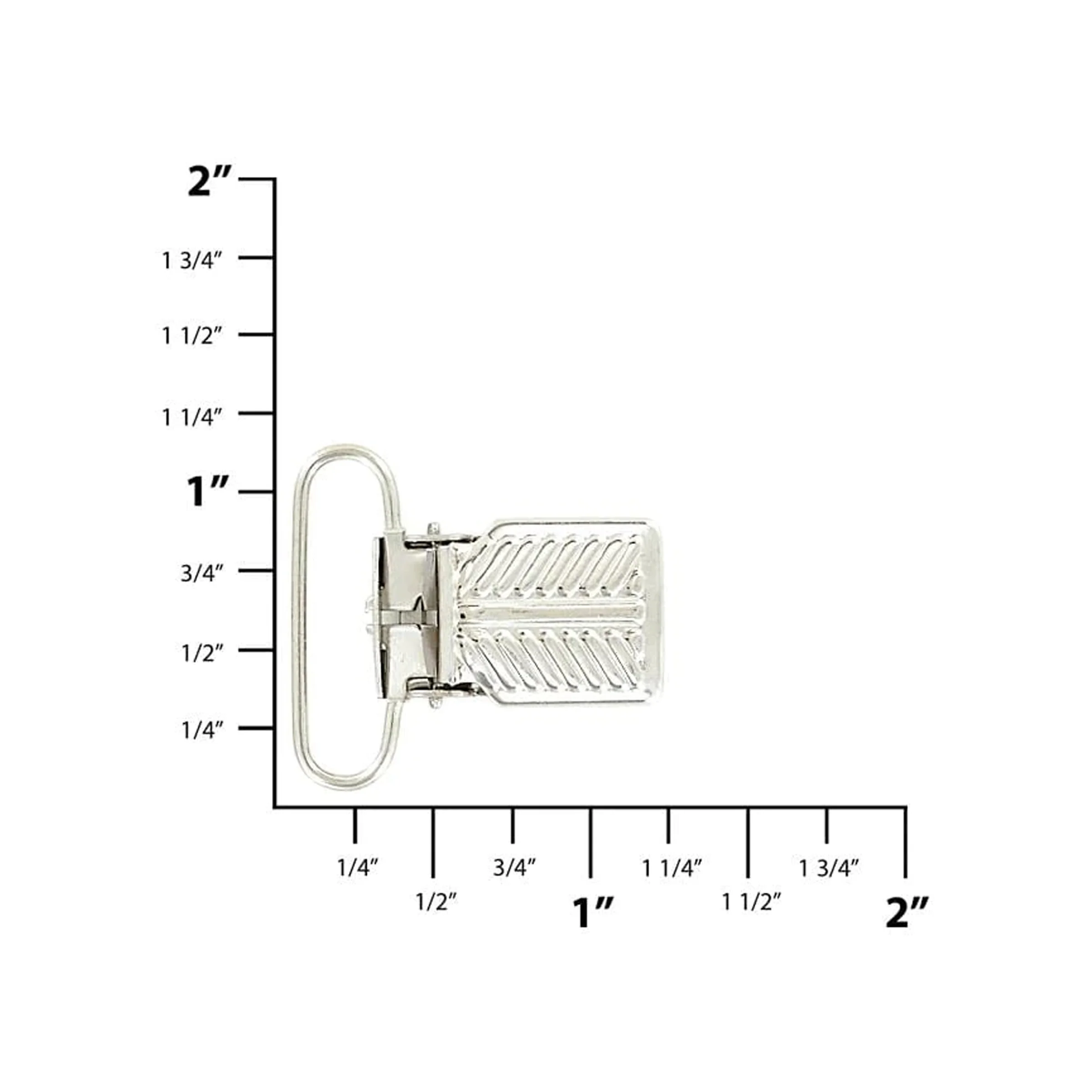 1" Nickel, Suspender Clip, Steel, #C-1259-NP