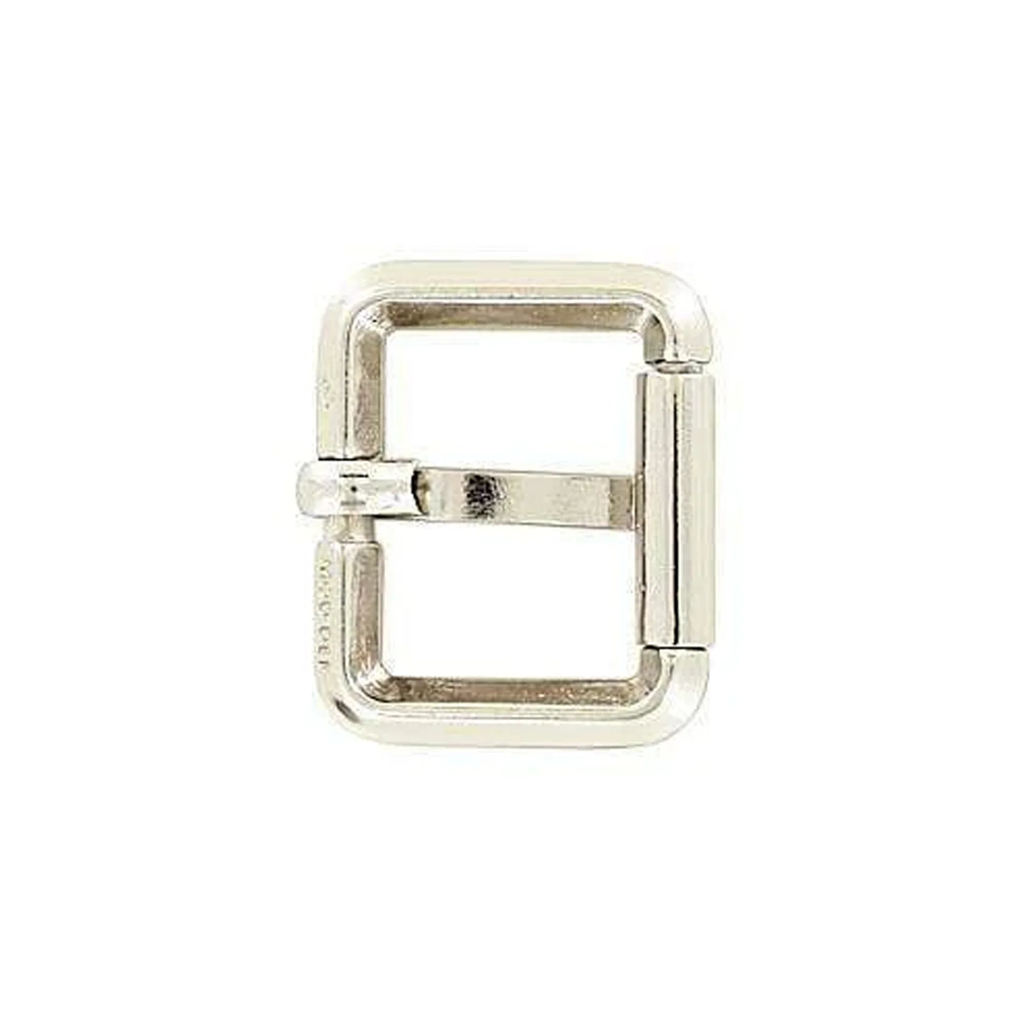1" Nickel, Beveled Heel Bar Roller Buckle, Zinc Alloy, #C-1983-NIC