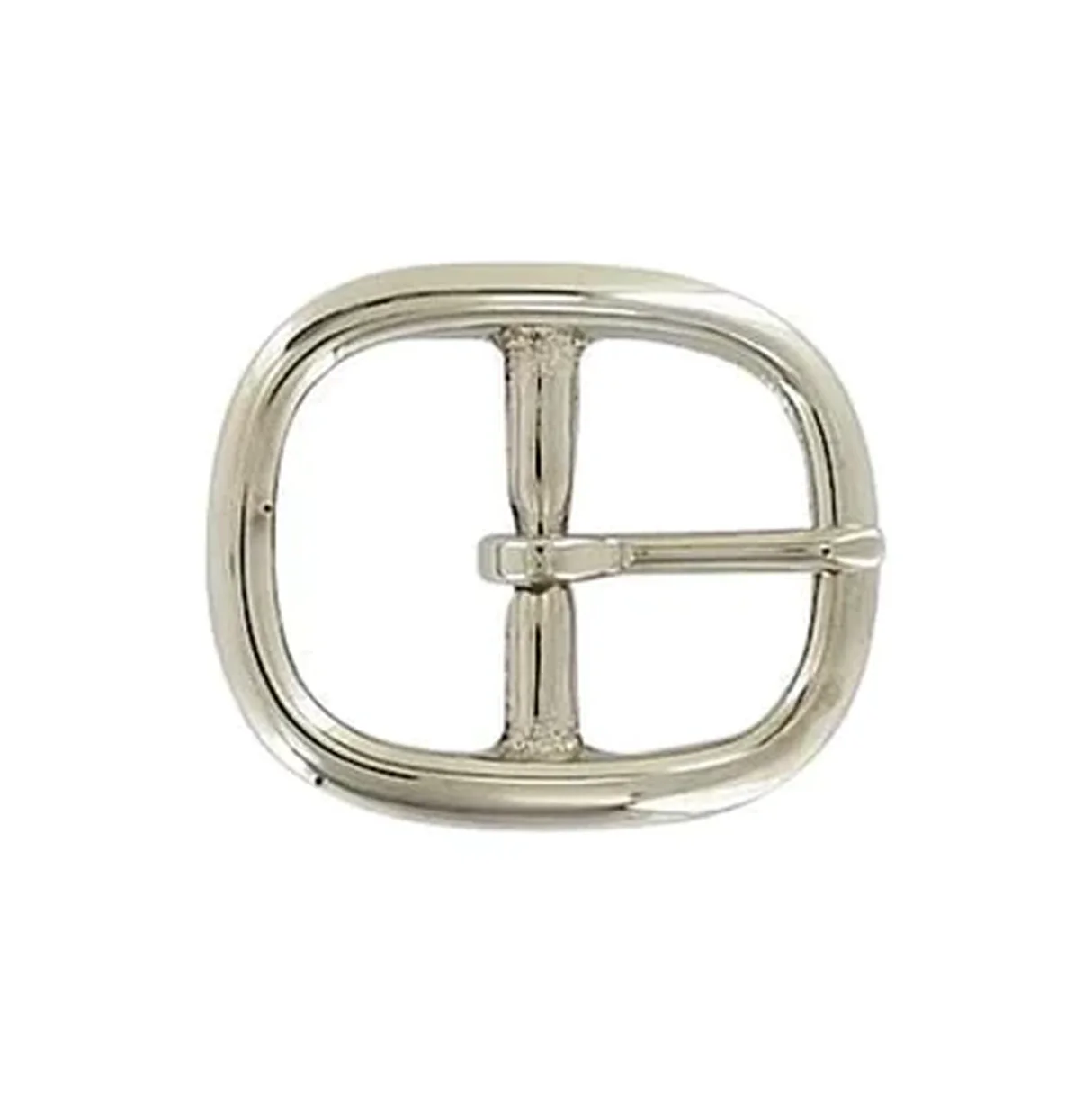 1" Nickel, Center Bar Buckle, Solid Brass, #C-1336-SBN
