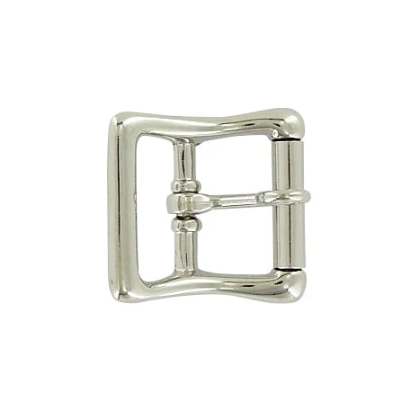 1" Nickel, Locking Tongue Center Bar Roller Buckle, Zinc Alloy, #C-1507-NIC