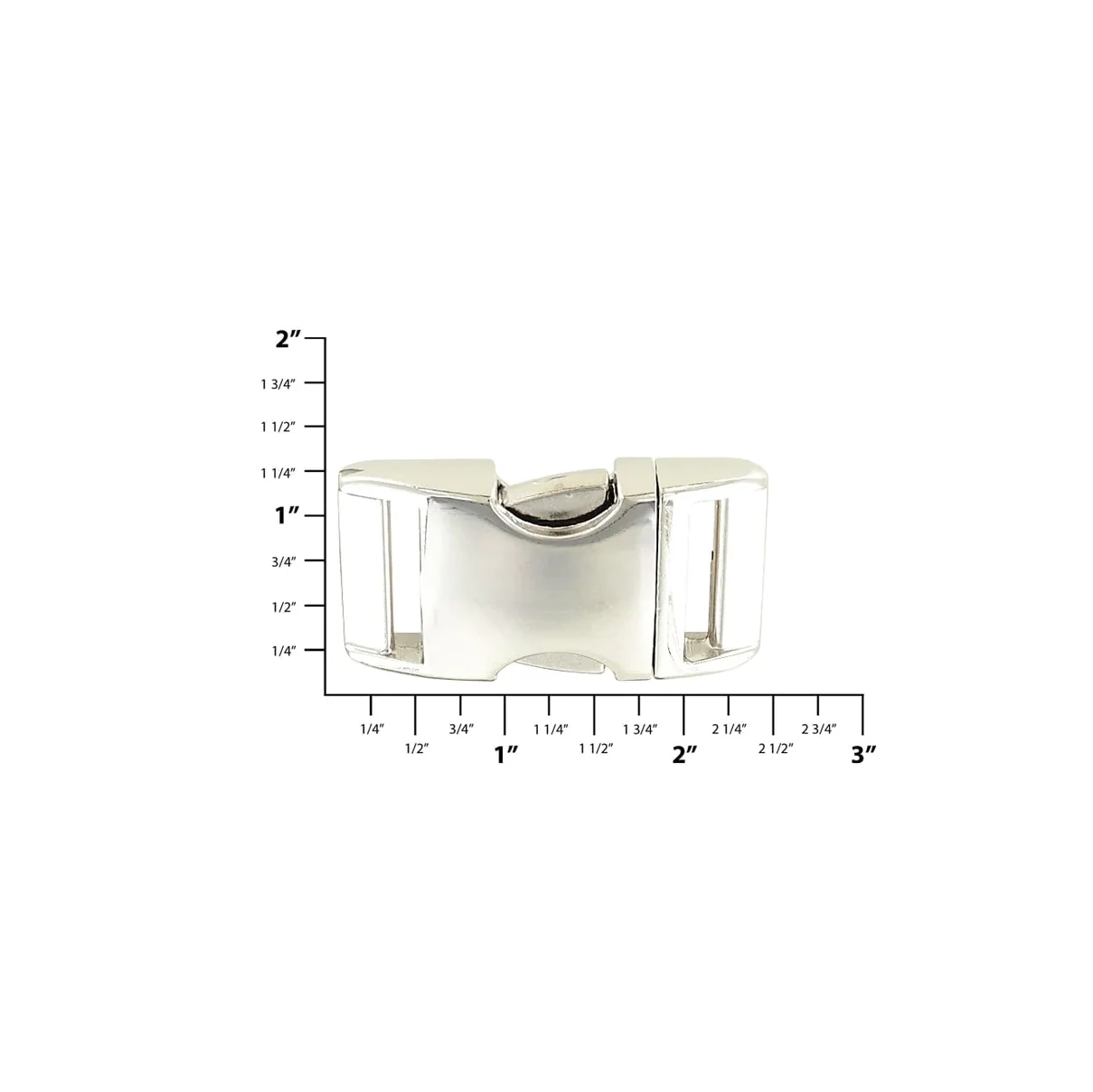 1" Nickel, Side Squeeze Buckle, Aluminum, #C-1957