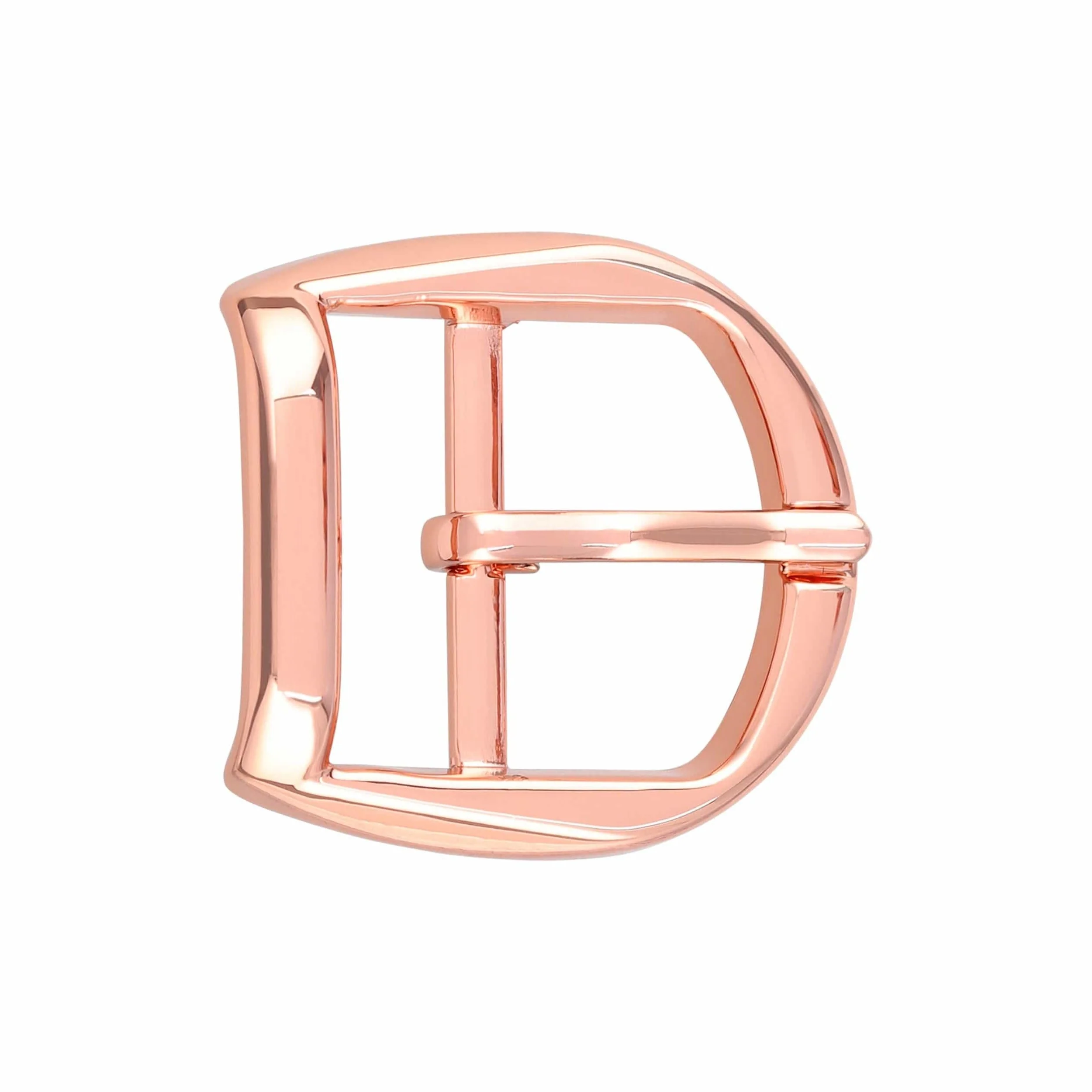 1" Shiny Copper, D Shaped Center Bar Buckle, Zinc Alloy, #C-1549-CPR