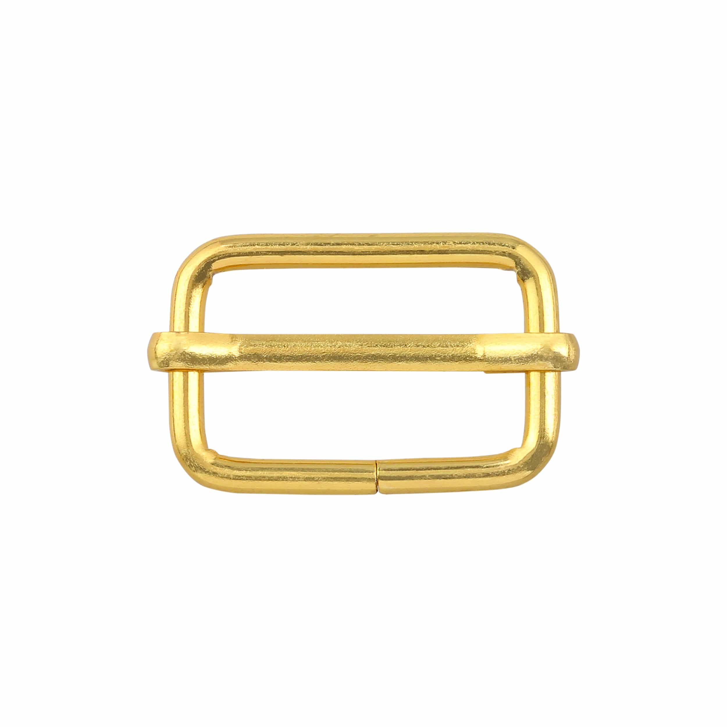 1" Shiny Gold, Adjustable Strap Slide, Steel, #C-1112-GOLD