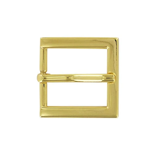 1" Shiny Gold, Heel Bar Buckle, Zinc Alloy, #C-2093-GOLD