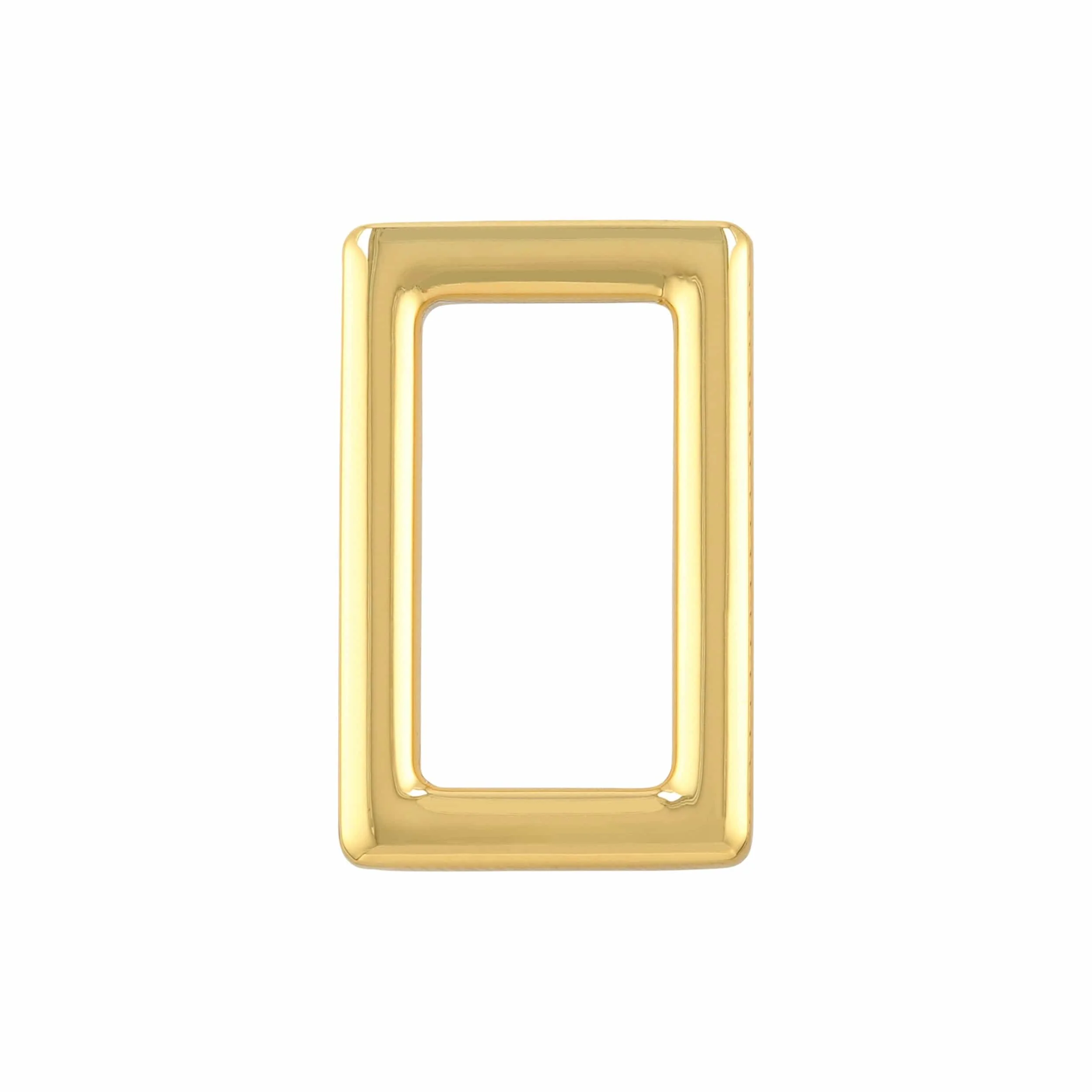 1" Shiny Gold, Rectangular Ring, Zinc Alloy, #P-3113-GOLD