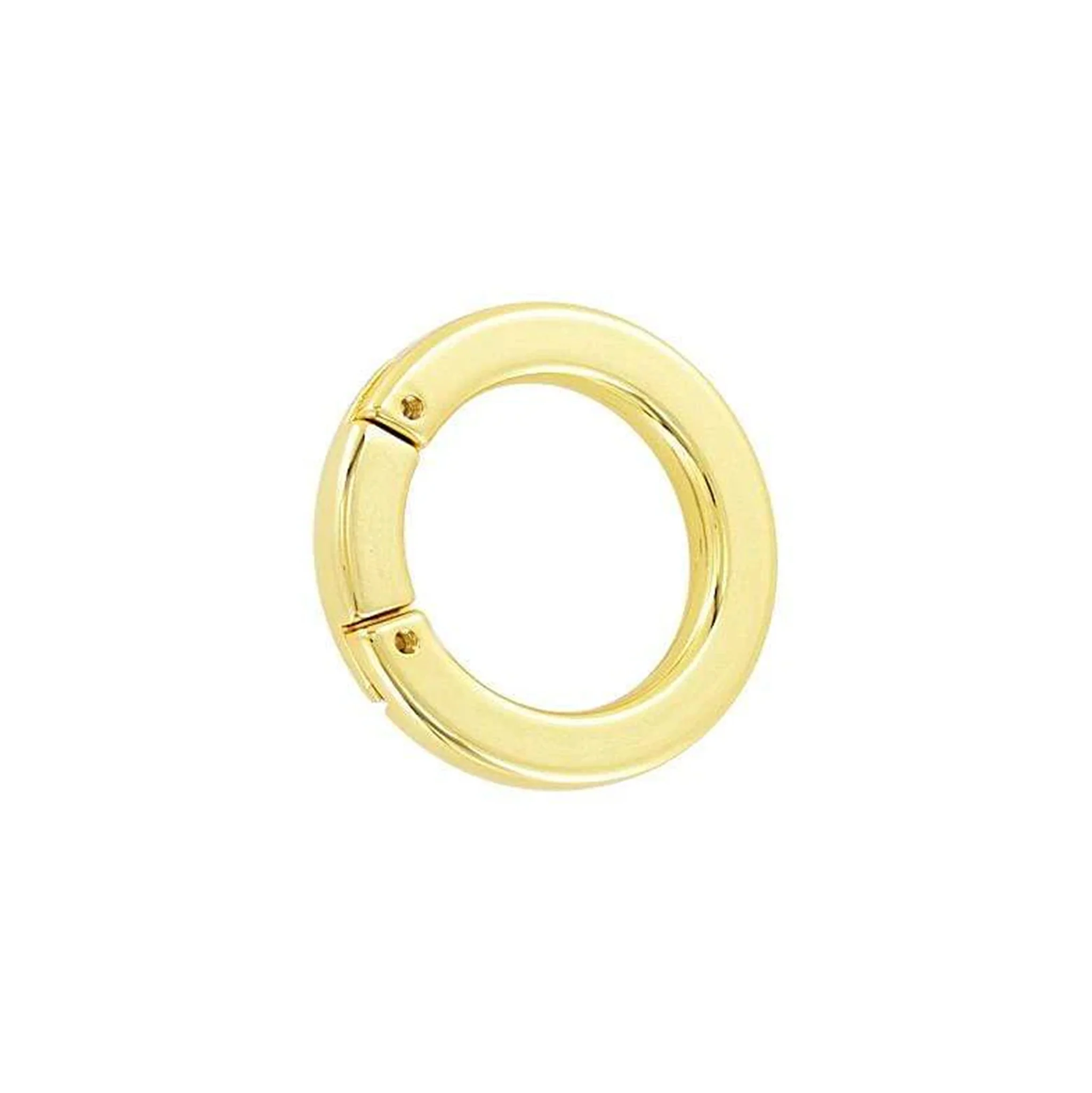 1" Shiny Gold, Screw-Apart Round Ring, Zinc Alloy, #P-2758-GOLD