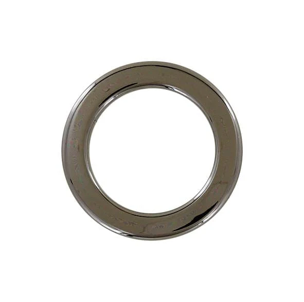 1" Shiny Gunmetal, Flat Round Ring, Zinc Alloy, #P-3164-GUNM